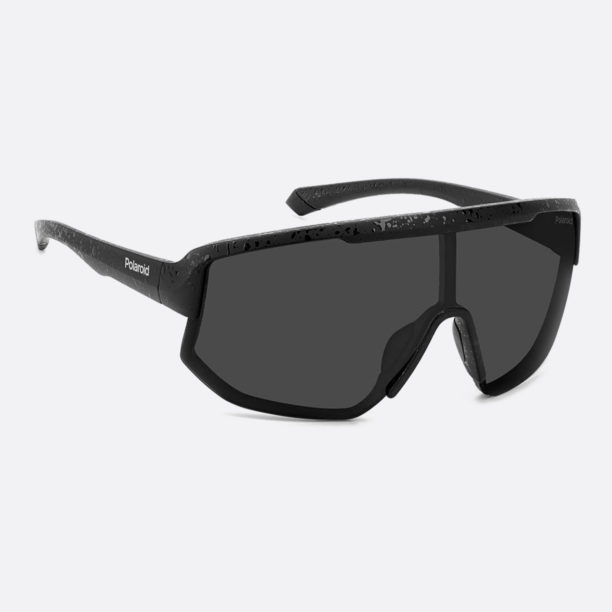 Polaroid 99mm Pld Black Squared Polarized Unisex Sunglasses - Detail View