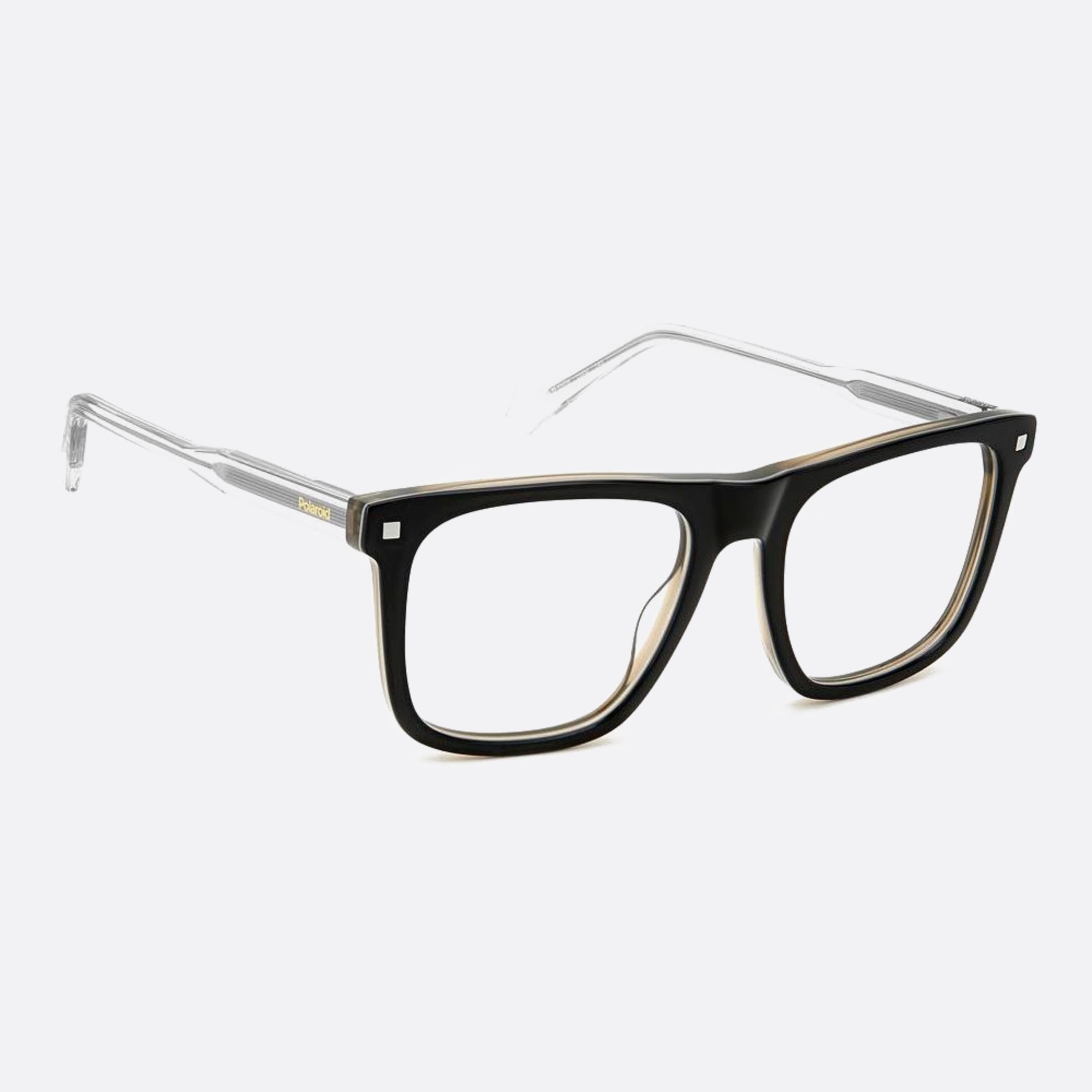 Polaroid 53mm Pld D506 0wm Black Geometric Men Eyeglasses - Detail View
