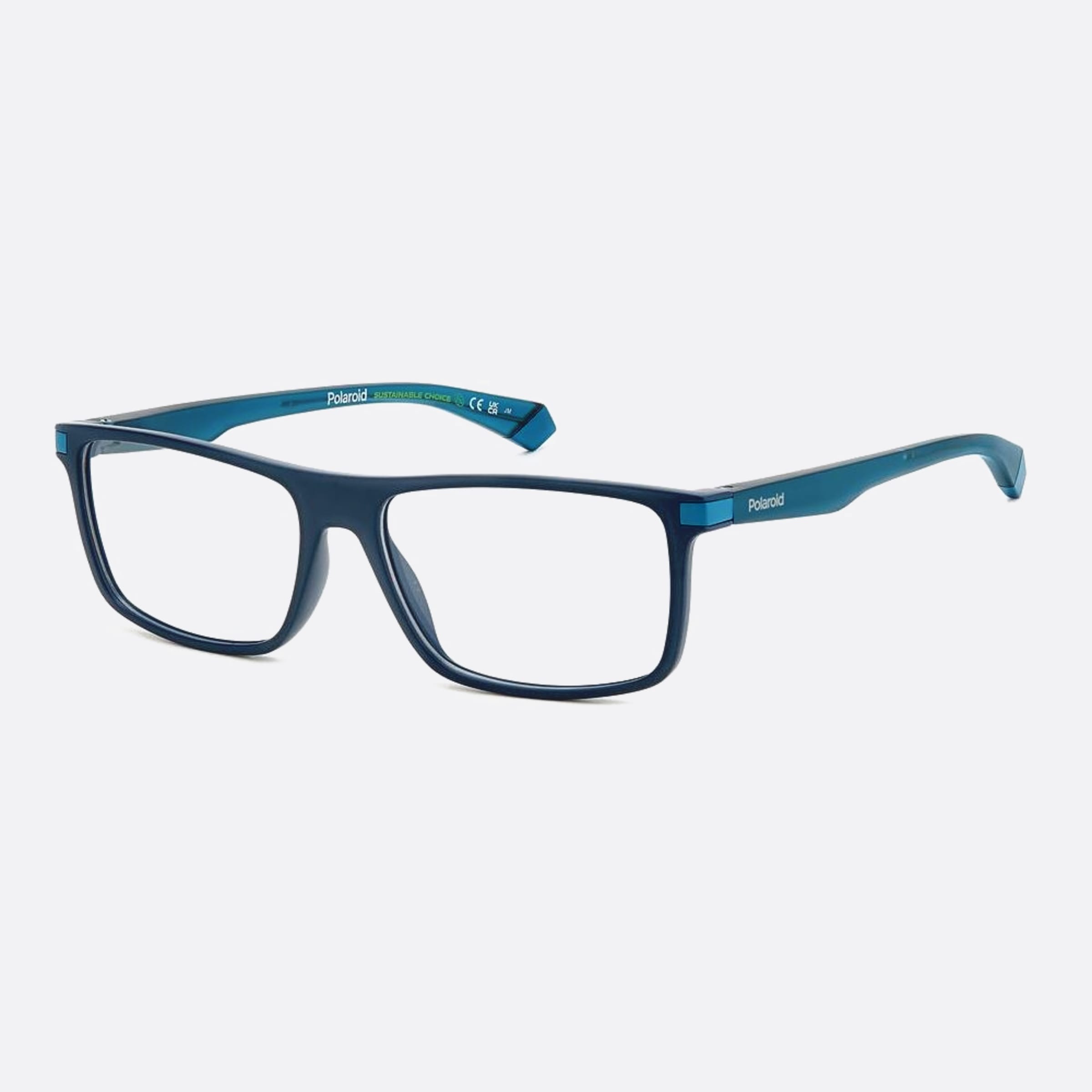 Polaroid 55mm Pld D515 Pjp Blue Geometric Men Eyeglasses - Side View