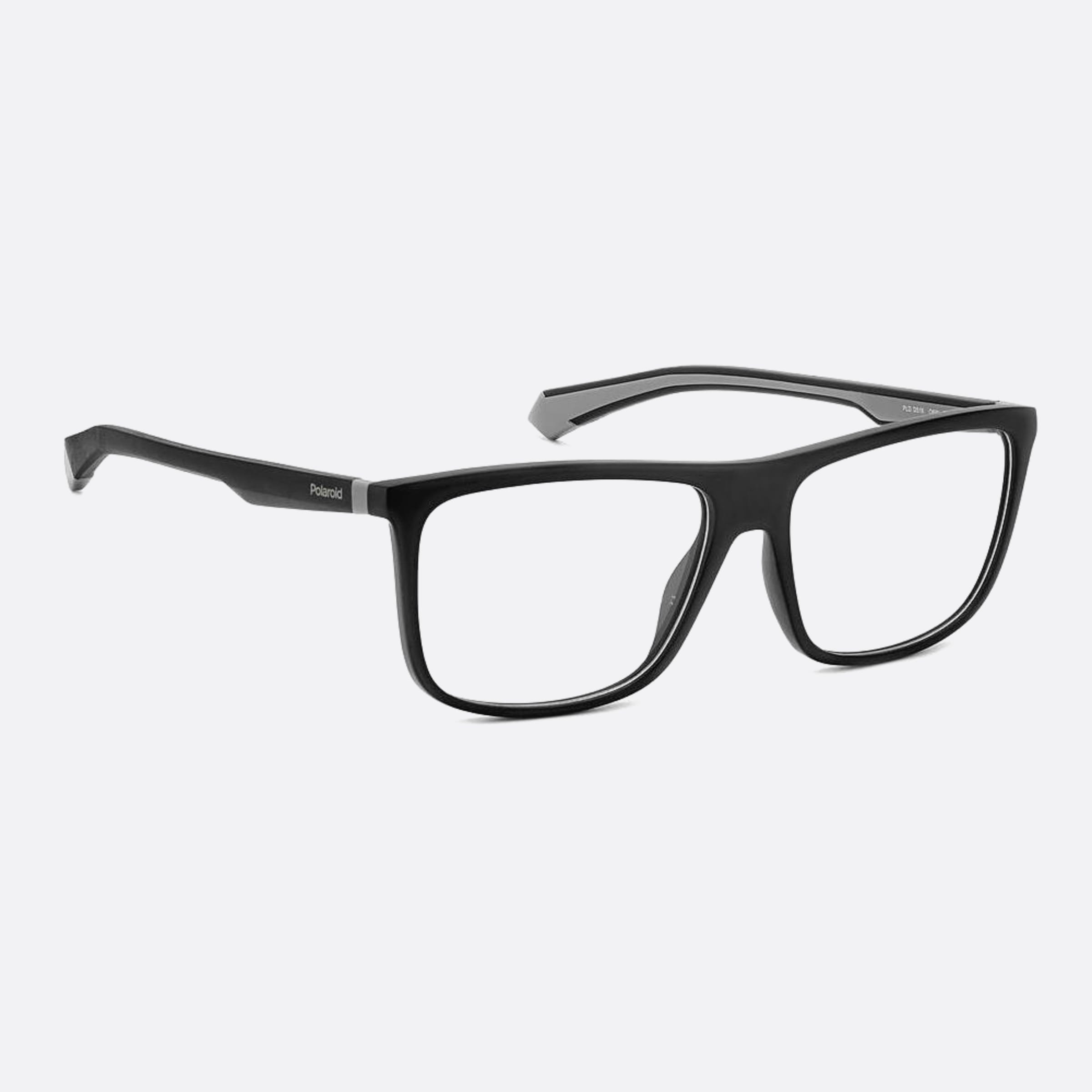 Polaroid 58mm Pld D516 O6w Grey Geometric Men Eyeglasses - Detail View