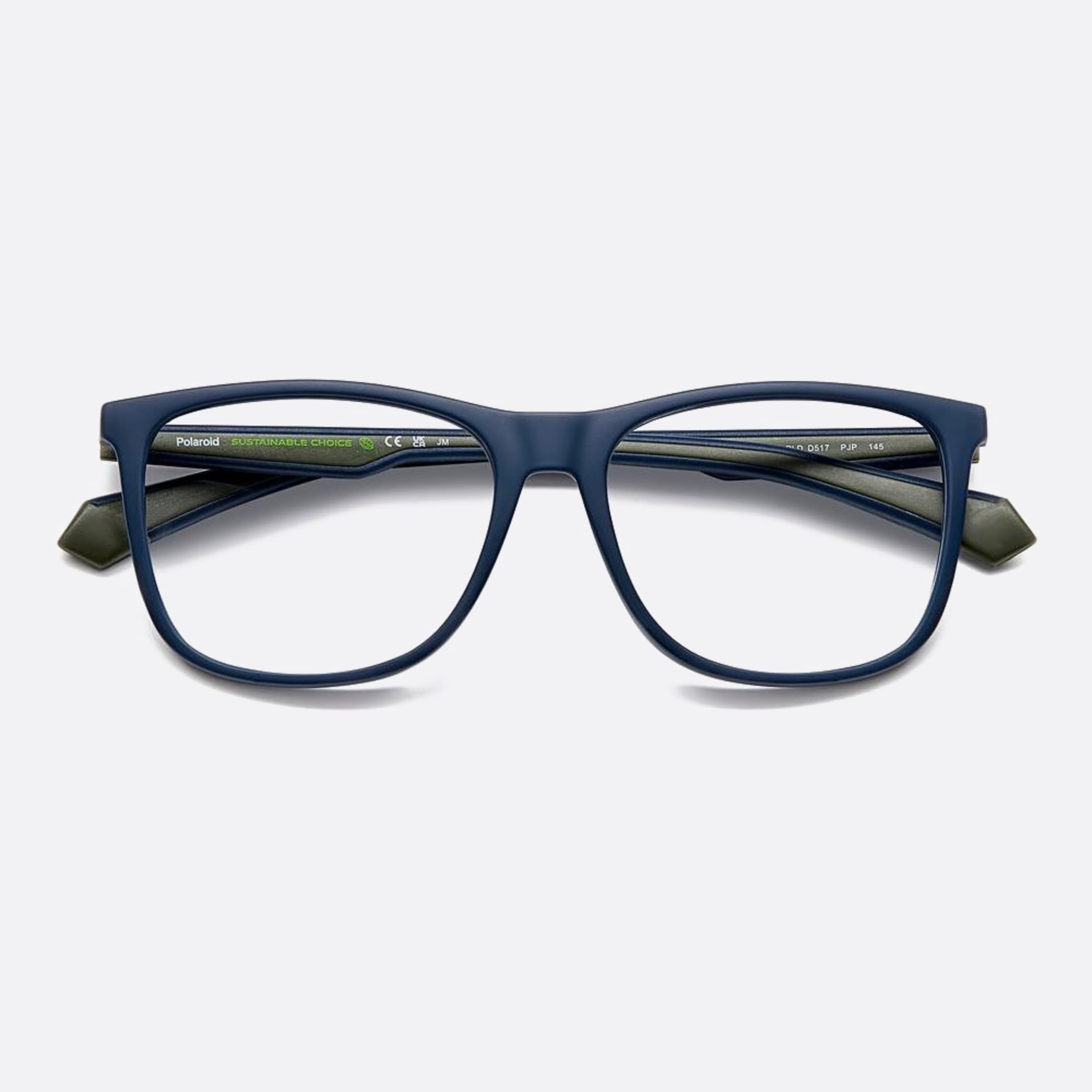 Polaroid 55mm Pld D517 Pjp Blue Geometric Unisex Eyeglasses - Additional Angle