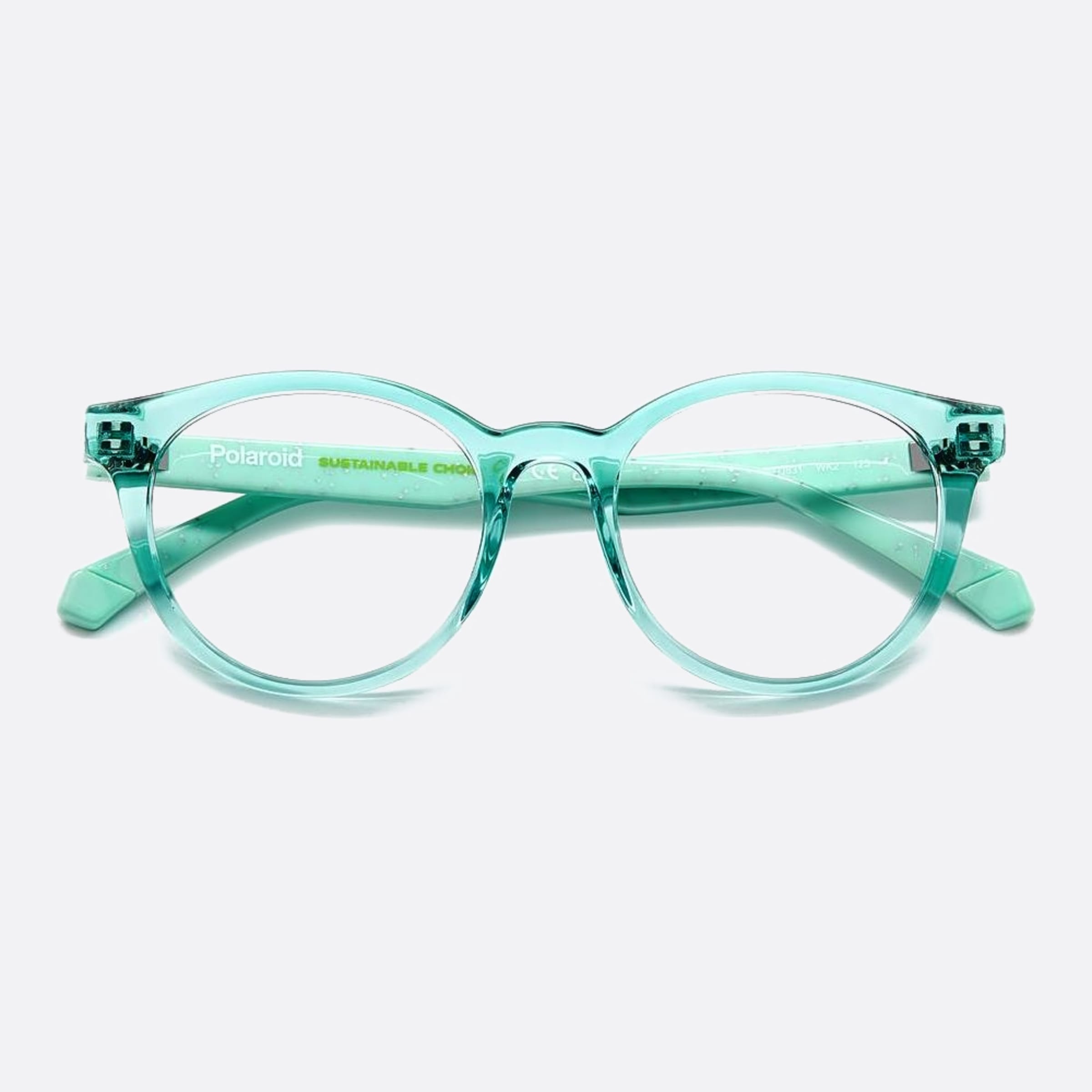 Polaroid 44mm Pld D831 Junior Wk2 Blue Geometric Children Eyeglasses - Detail View