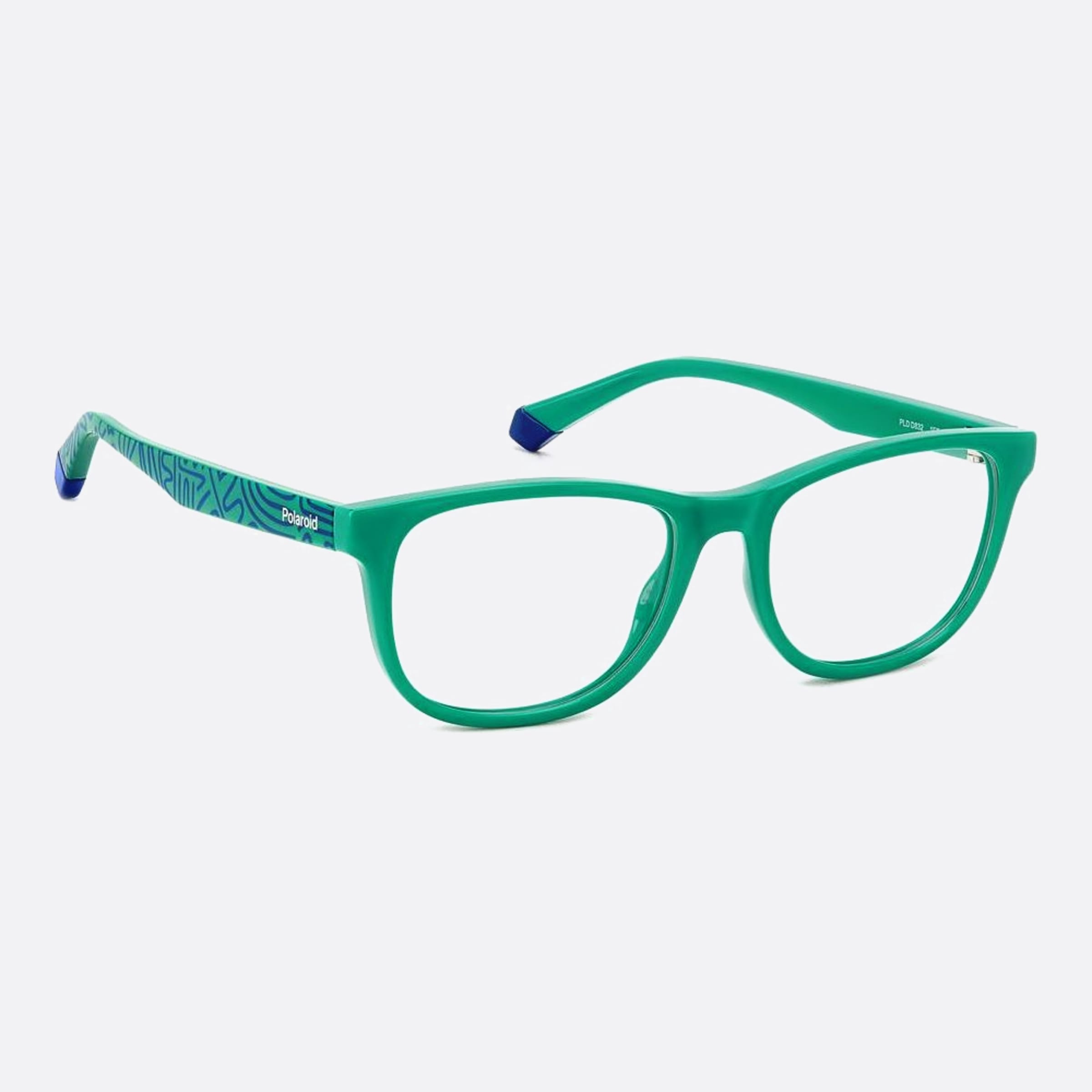 Polaroid 47mm Pld D832 Junior 1ed Green Geometric Children Eyeglasses - Detail View