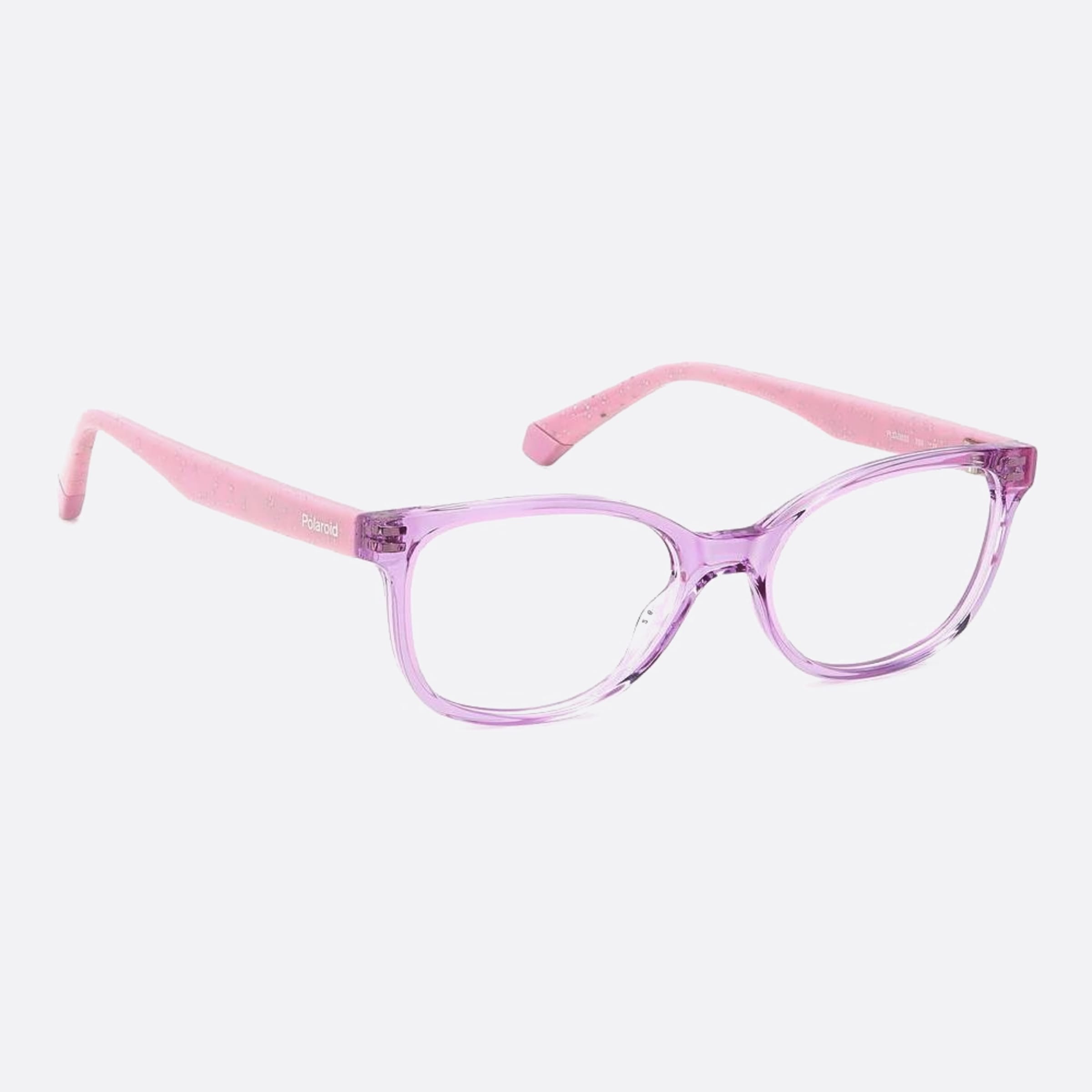 Polaroid 47mm Pld D833 Junior Violet Cat Eye Children Eyeglasses - Lifestyle Shot