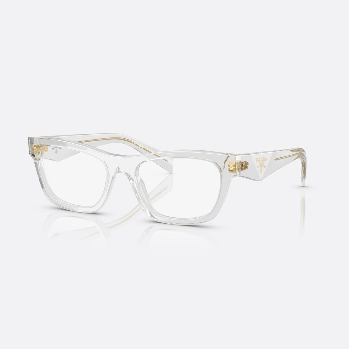 Rame ochelari de vedere Prada MOD. B01V 12R1O1, visor alb, pentru femei, punte keyhole, placă cu logo pe brațe, ramă completă