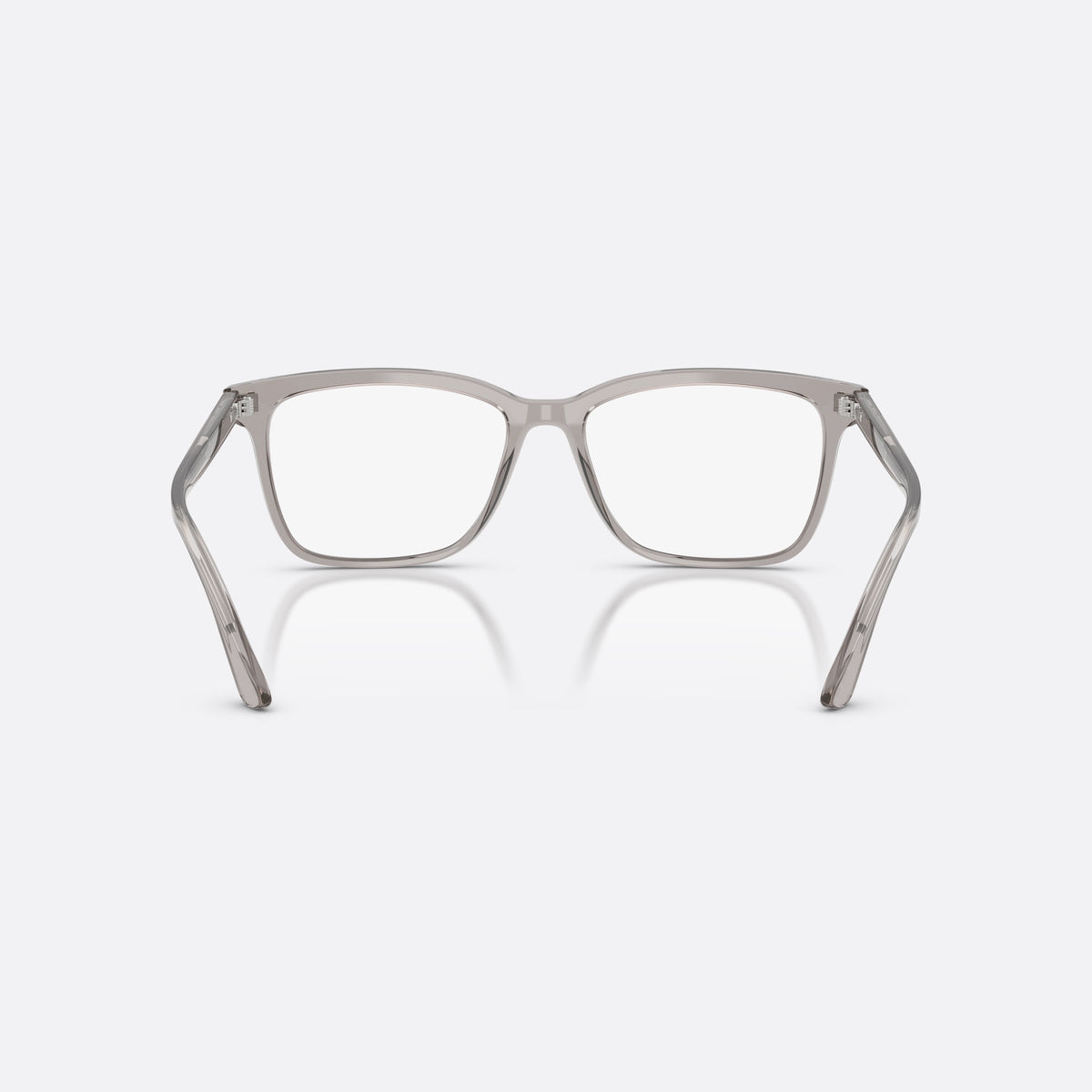Rame ochelari de vedere Prada PR 14WV 10J1O1, rectangulari gri, pentru bărbați, punte simplă, integrată în ramă, ramă completă, vedere din spate