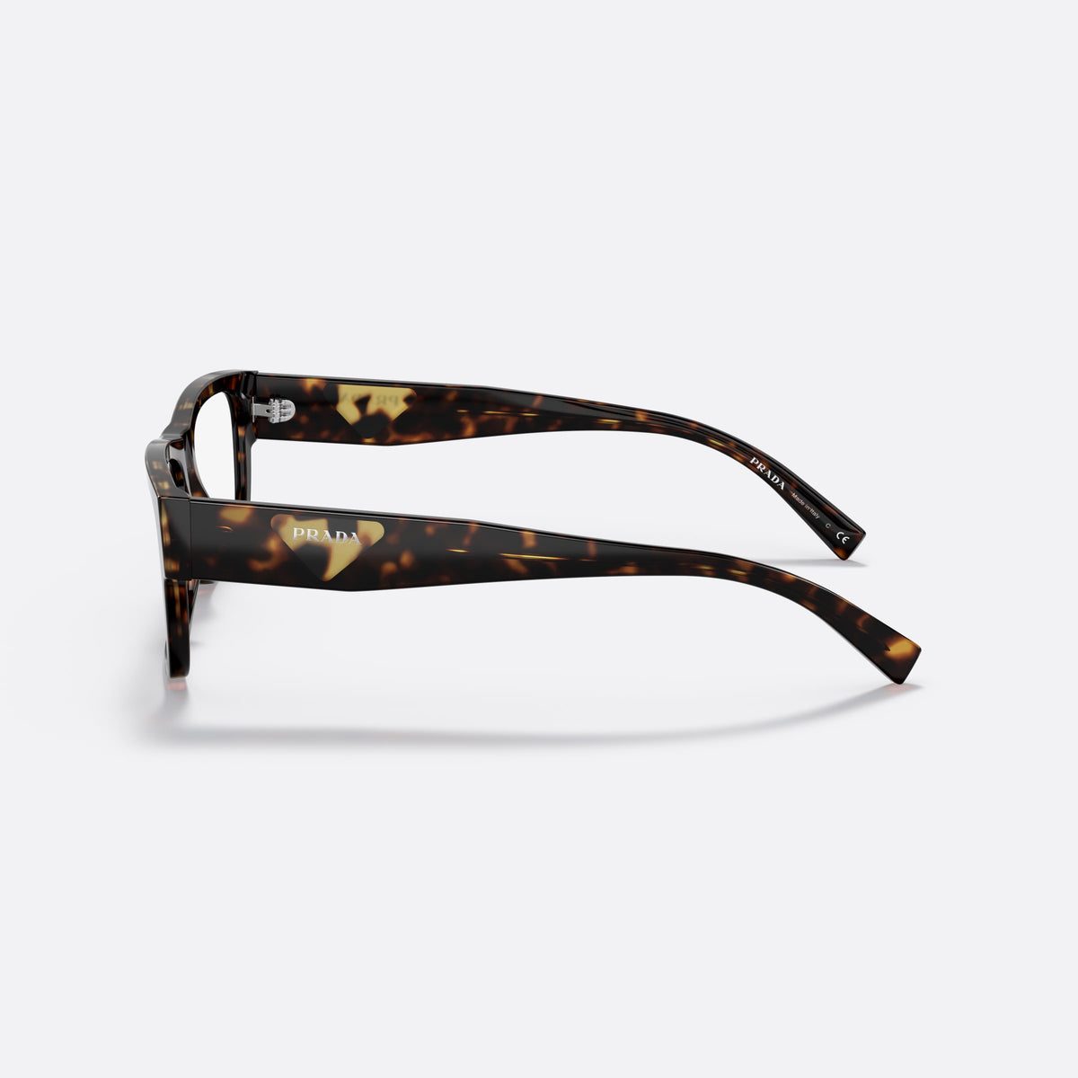 Rame ochelari de vedere Prada PR 15YV 54, rectangulari țestoasă, pentru bărbați, punte simplă cu partea superioară lată, brațe late și conice