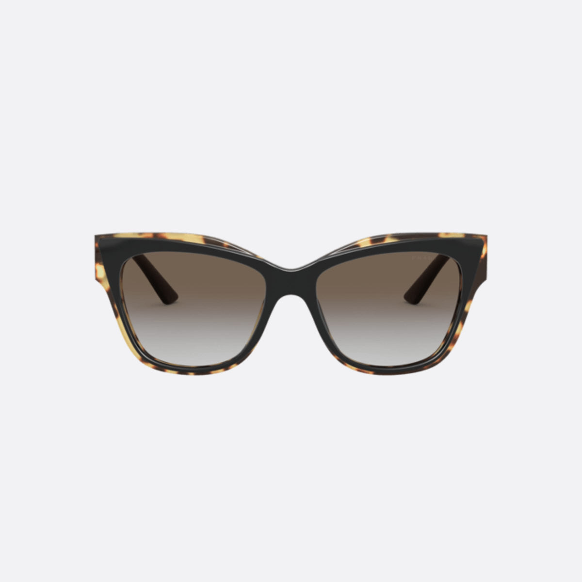 Ochelari de soare Prada PR 23XS 3890A7, cat eye negru, pentru femei, punte simplă, integrată în ramă, ramă completă, vedere din față