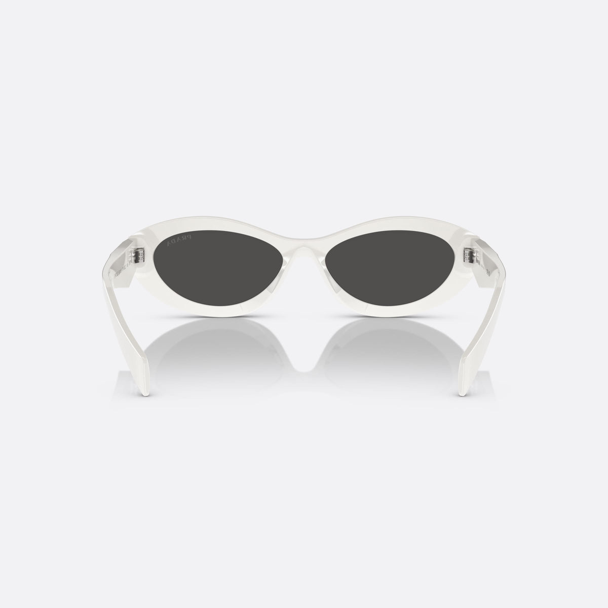 Ochelari de soare Prada PR 26ZS 17K-08Z, neregulat alb, pentru femei, punte integrată simplă, literele brandului pe brațe