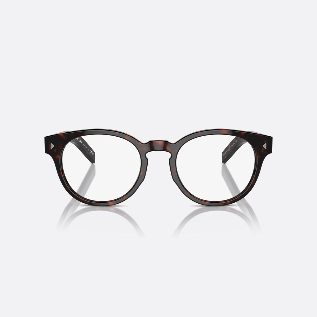 Rame ochelari de vedere Prada PR A14V 17N1O1, phantos maro, pentru bărbați, literele brandului pe brațe, ramă completă din acetat
