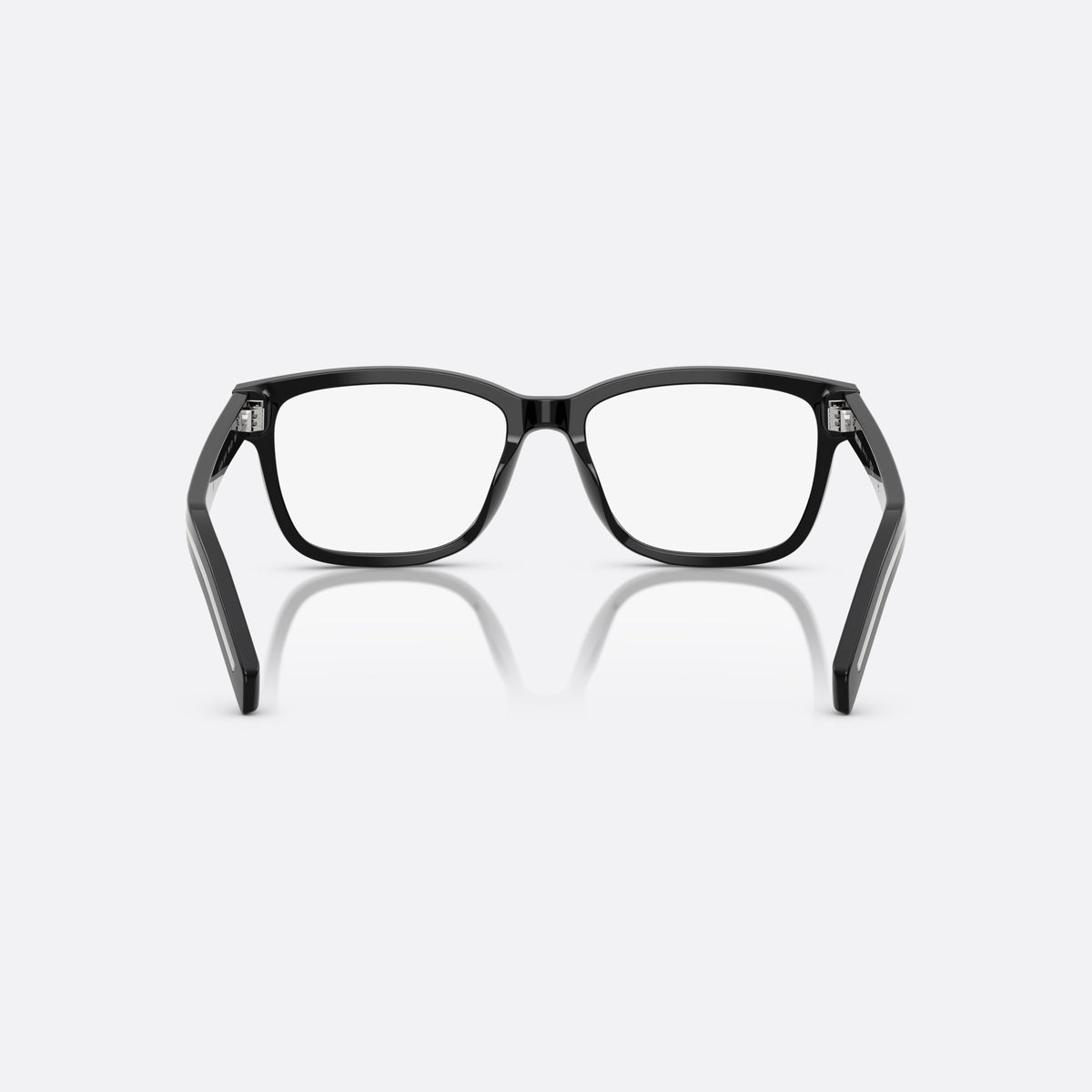 Rame ochelari de vedere Prada PR B10V 16K1O1, visor negru, pentru bărbați, punte simplă, integrată în față, ramă completă groasă, vedere din spate