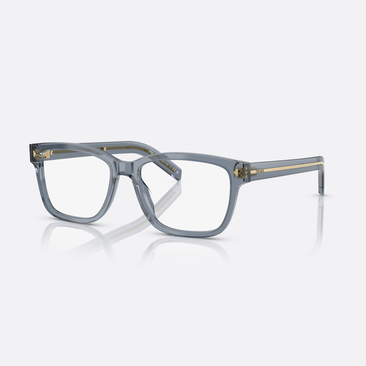 Rame ochelari de vedere Prada PR B10V 17T1O1, visor gri, pentru bărbați, punte simplă, litere ale brandului pe brațe, ramă completă