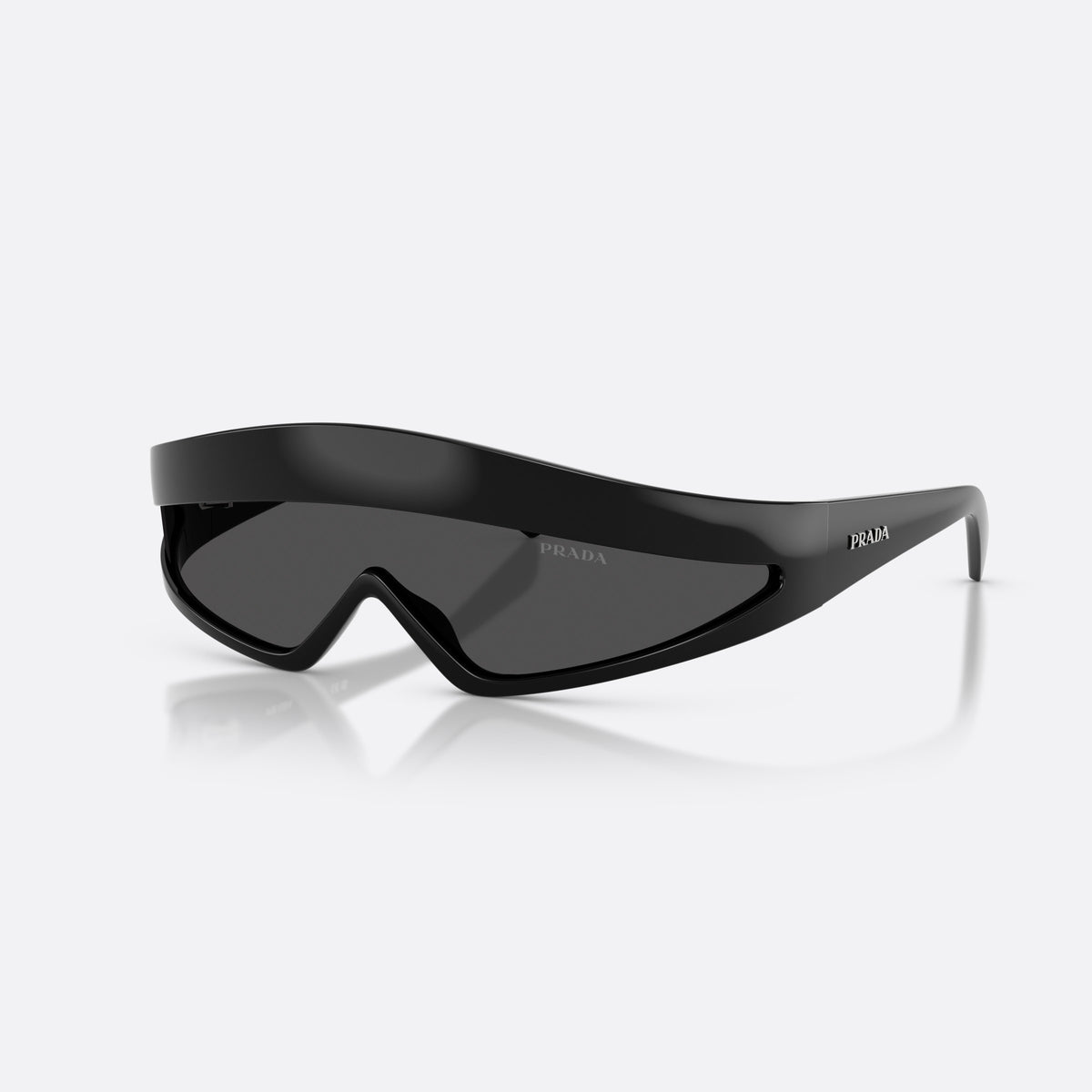 Prada PR B20S 1AB08Z sunglasses, black cat eye frame for women, integrated bridge with no visible pads