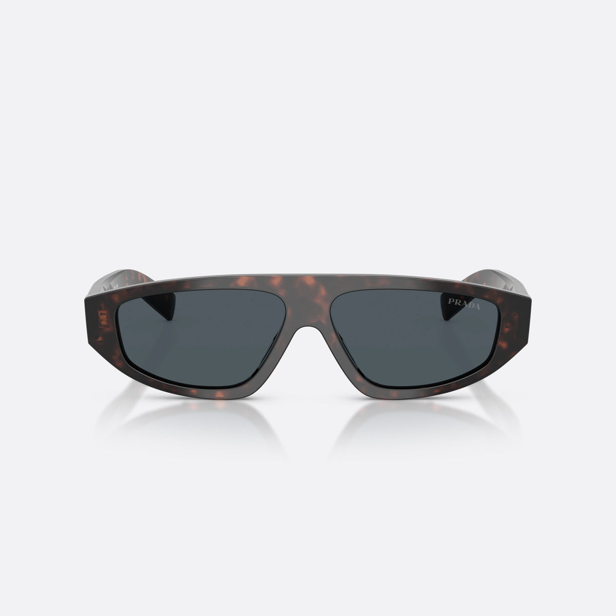 Ochelari de soare Prada PR C02S 17N70B, neregulat havana, pentru bărbați, punte simplă, integrată în față, ramă completă, vedere din față