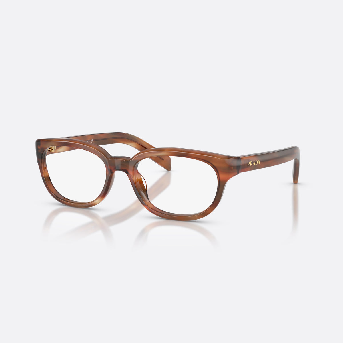 Rame ochelari de vedere Prada PR D03VU 24G1O1, phantos maro, pentru femei, punte simplă, integrată în ramă, ramă completă