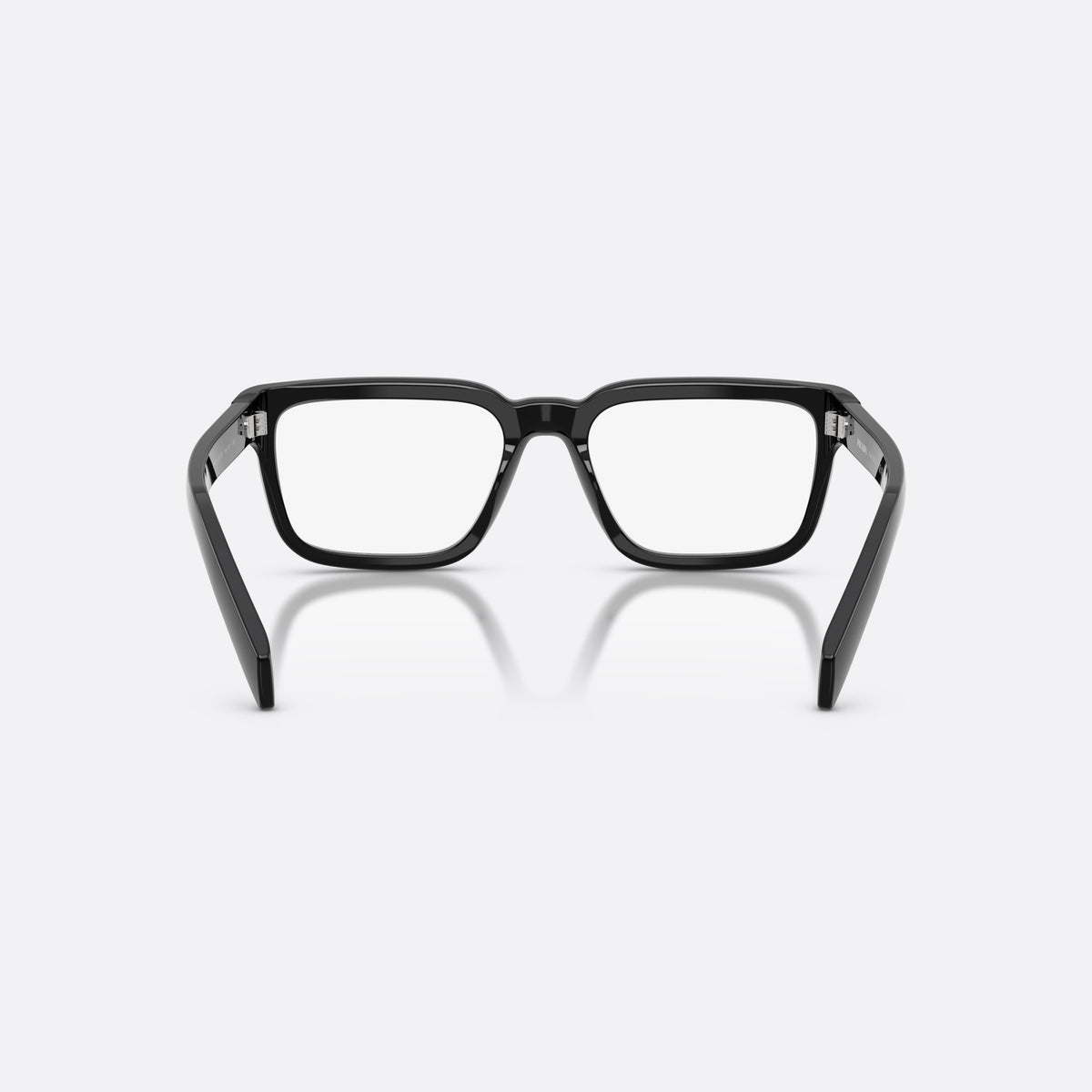 Rame ochelari de vedere Prada PR D04V 16K1O1, pillow negru, pentru femei, punte simplă, integrată în față, ramă completă, vedere din spate