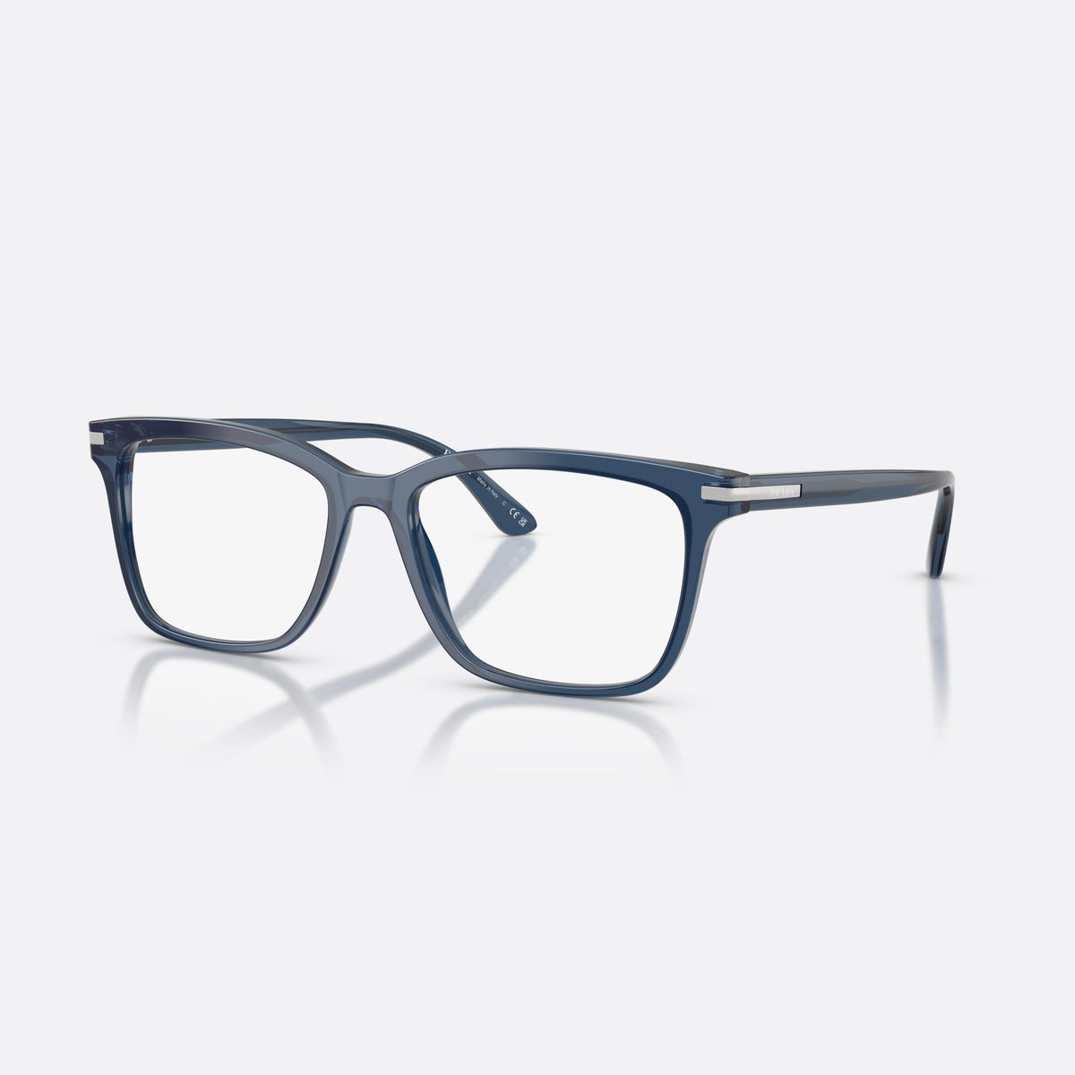Rame ochelari de vedere Prada PRADA PR 14WV 08Q1O1, geometrica albastru, pentru bărbați, punte simplă, integrată în față, ramă completă
