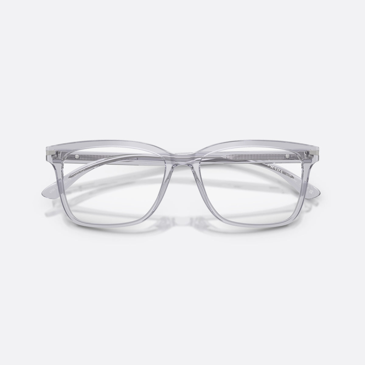 Rame ochelari de vedere Prada PRADA PR 14WV U43-1O1, geometrica gri, pentru bărbați, punte simplă, literele brandului pe brațe, balamale argintii, cu brațele pliate