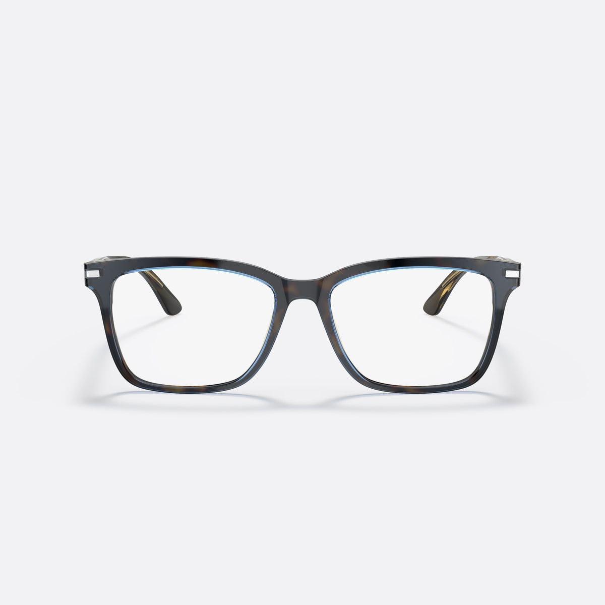 Rame ochelari de vedere Prada PRADA PR 14WV ZXH-1O1 C, geometrica havana, pentru bărbați, punte simplă tip șa, literele brandului pe brațe, vedere din față