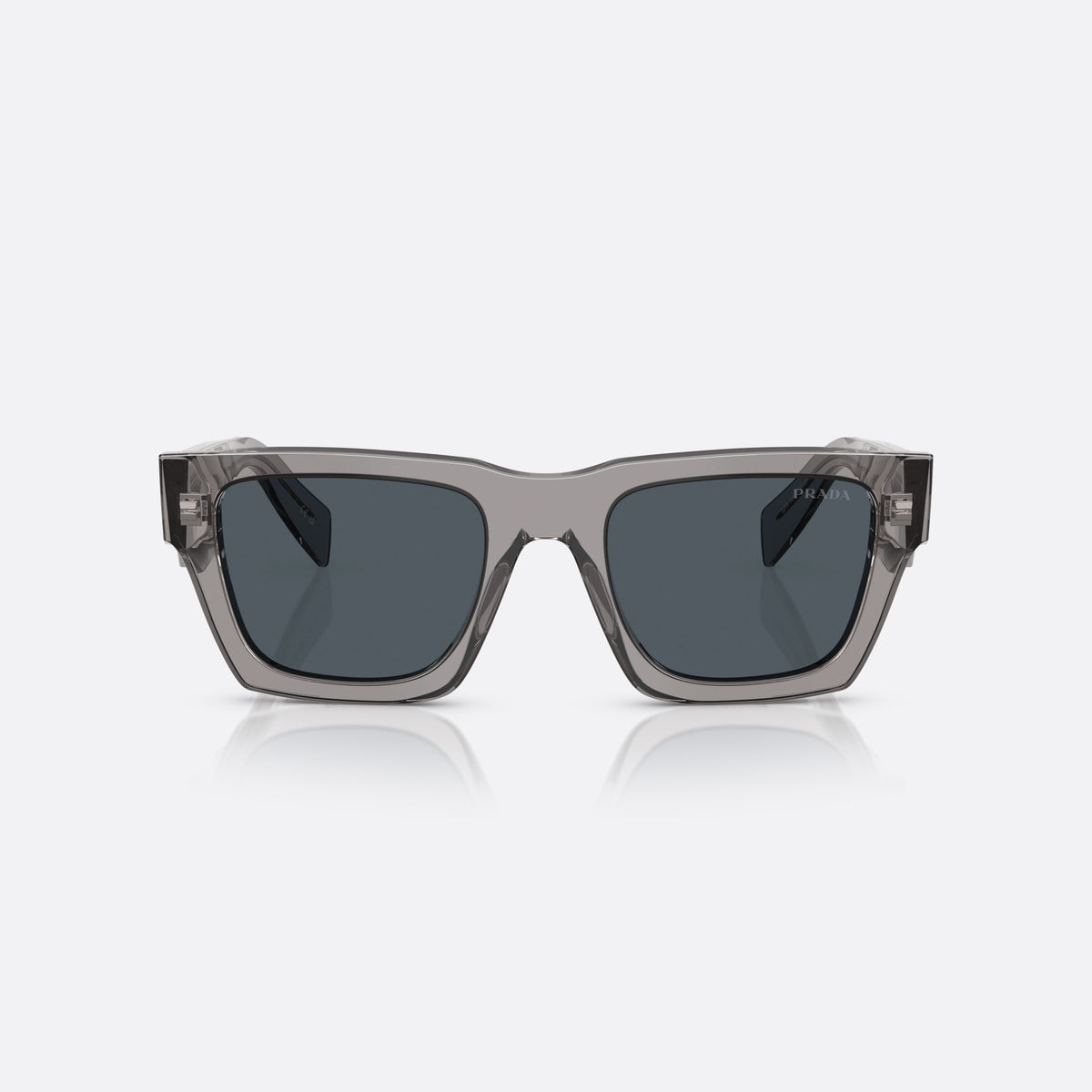 Prada Symbole PR A06S 16Z70B GRDG sunglasses, grey pantos frame for men, plain bridge with straight top, front view