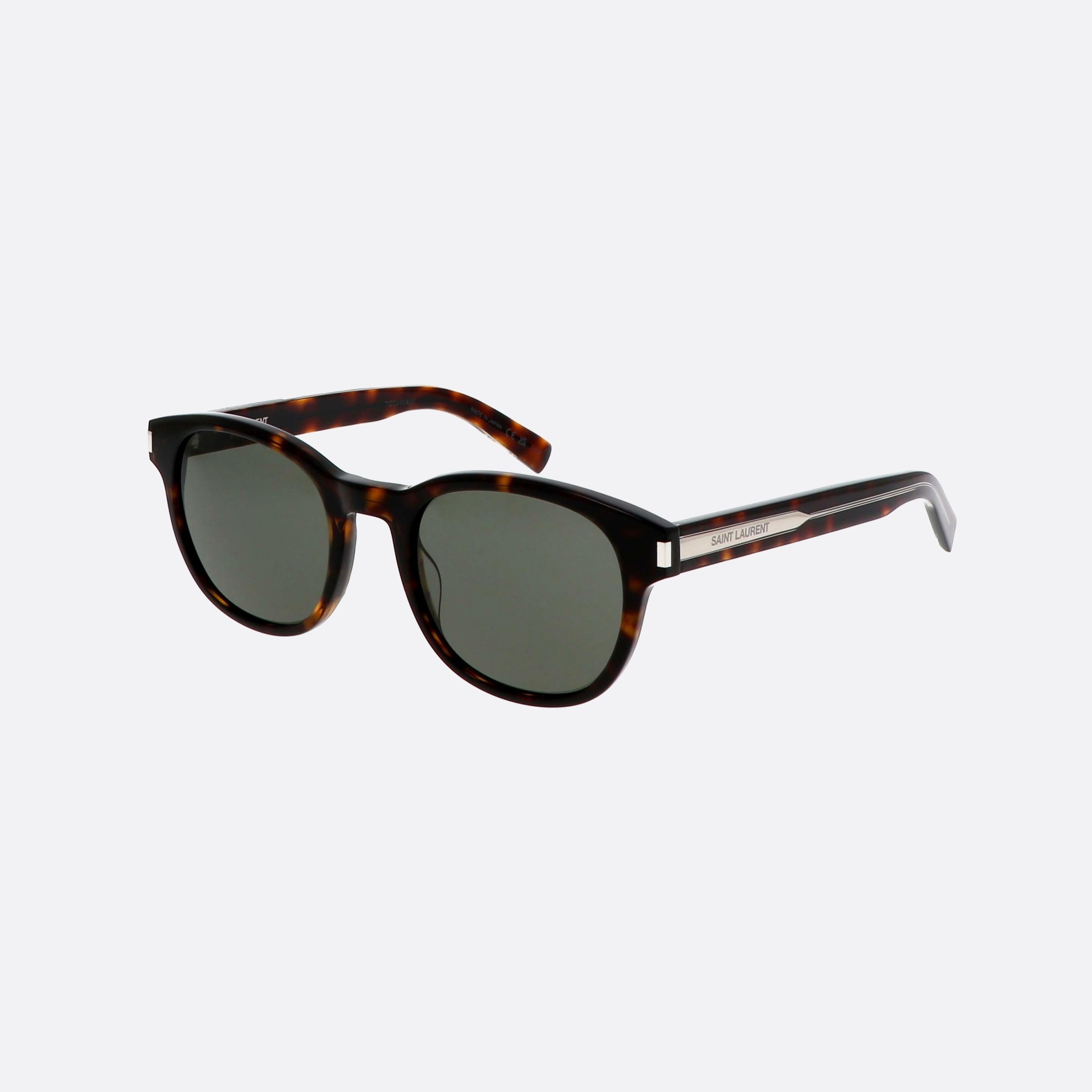 Saint 52mm Laurent Classic Tortoise Round Unisex Sunglasses - Main View