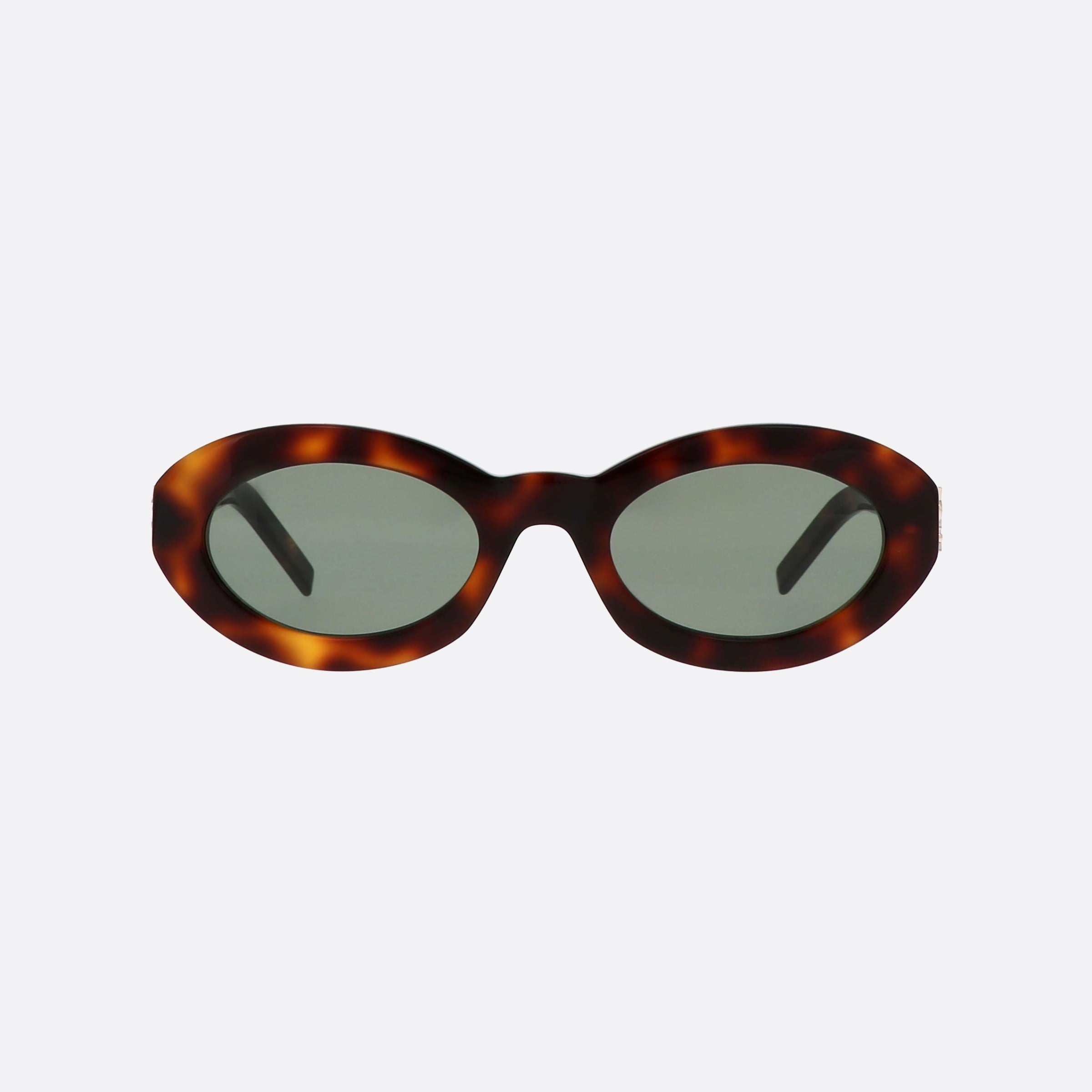 Saint 52mm Laurent Classic M136 Havana Round Woman Sunglasses - Side View