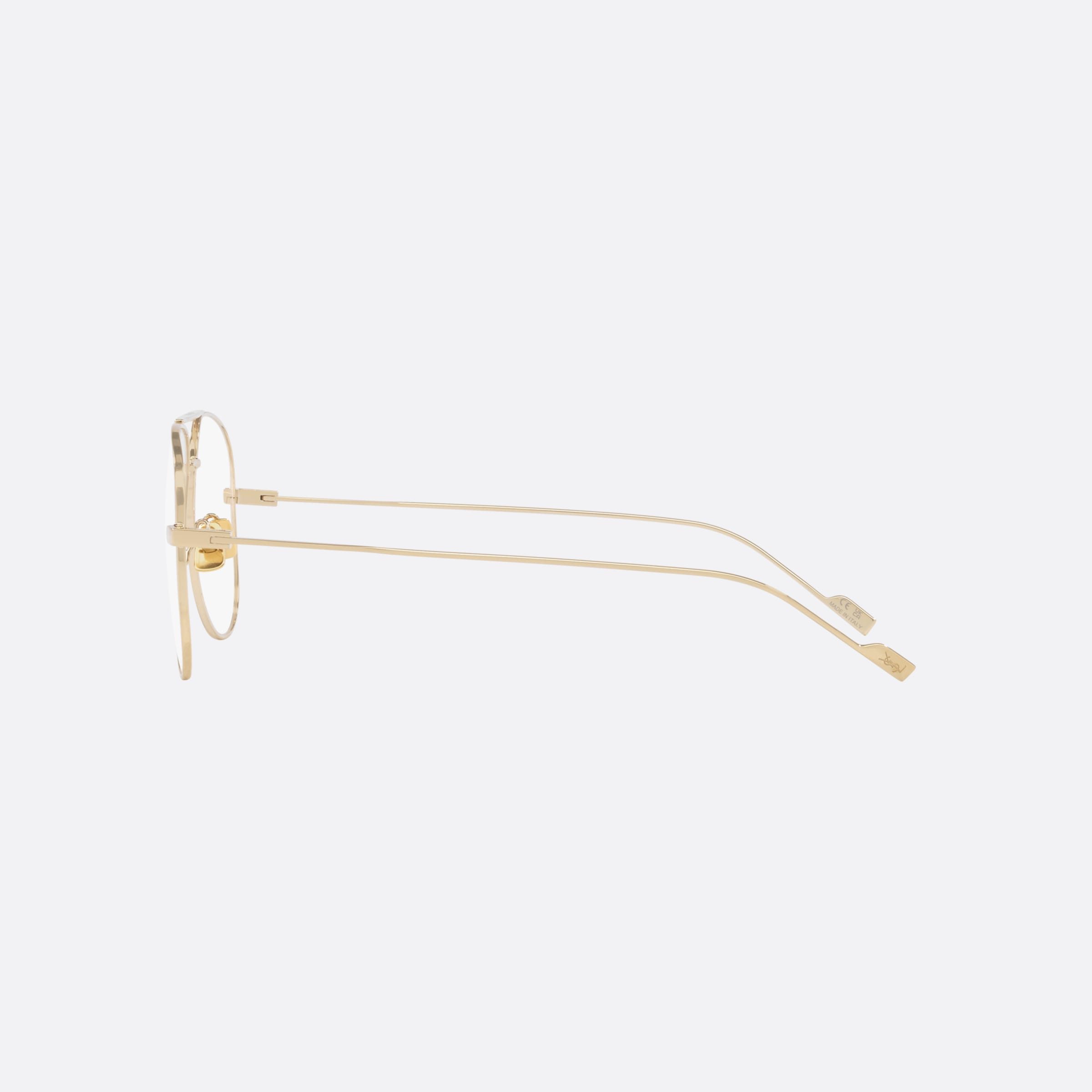 Saint 55mm Laurent Classic11 Gold Pilot Man Eyeglasses - Detail View