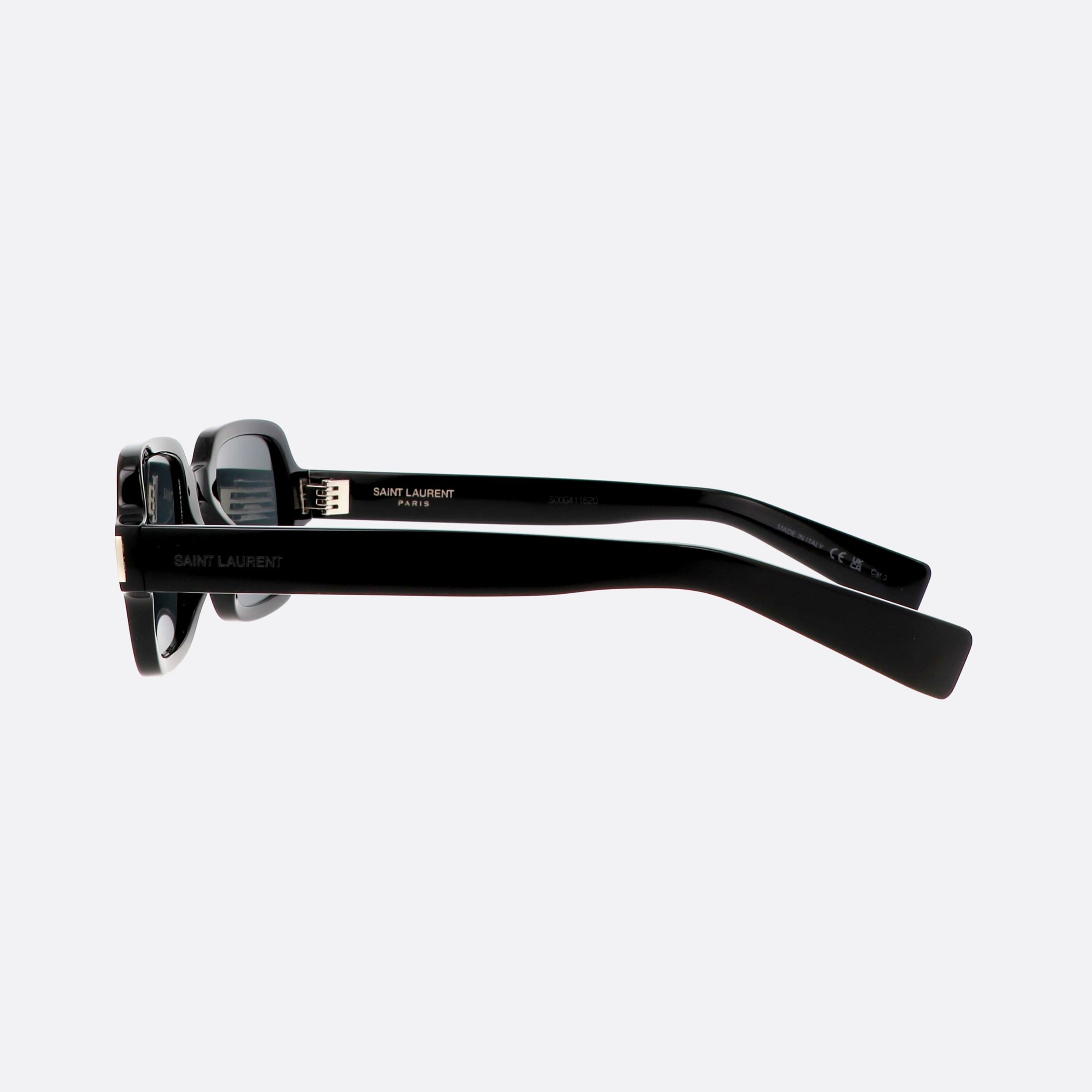 Saint 48mm Laurent Corner Angle Black Square Unisex Sunglasses - Detail View