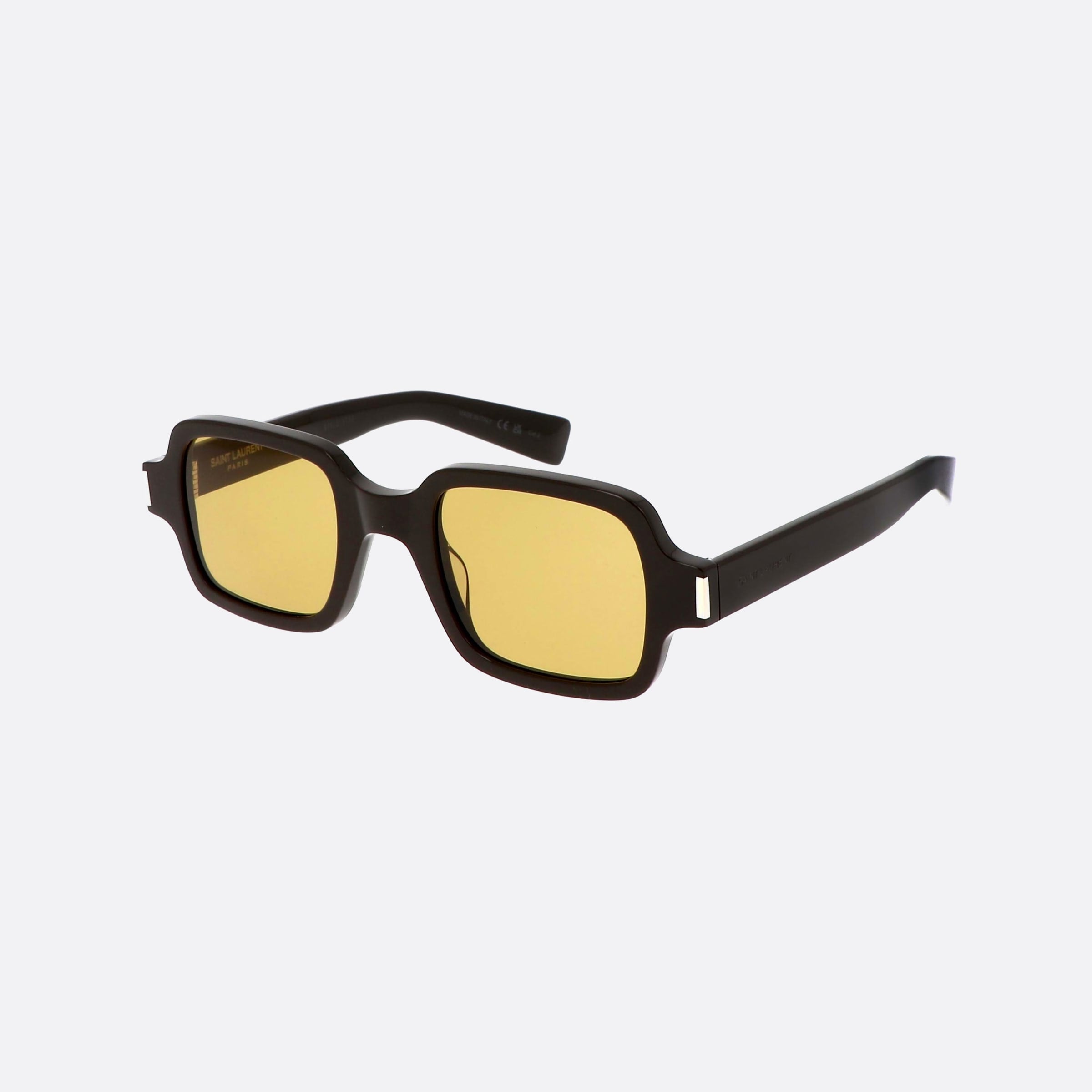 Saint 48mm Laurent Corner Angle Brown Square Unisex Sunglasses - Main View