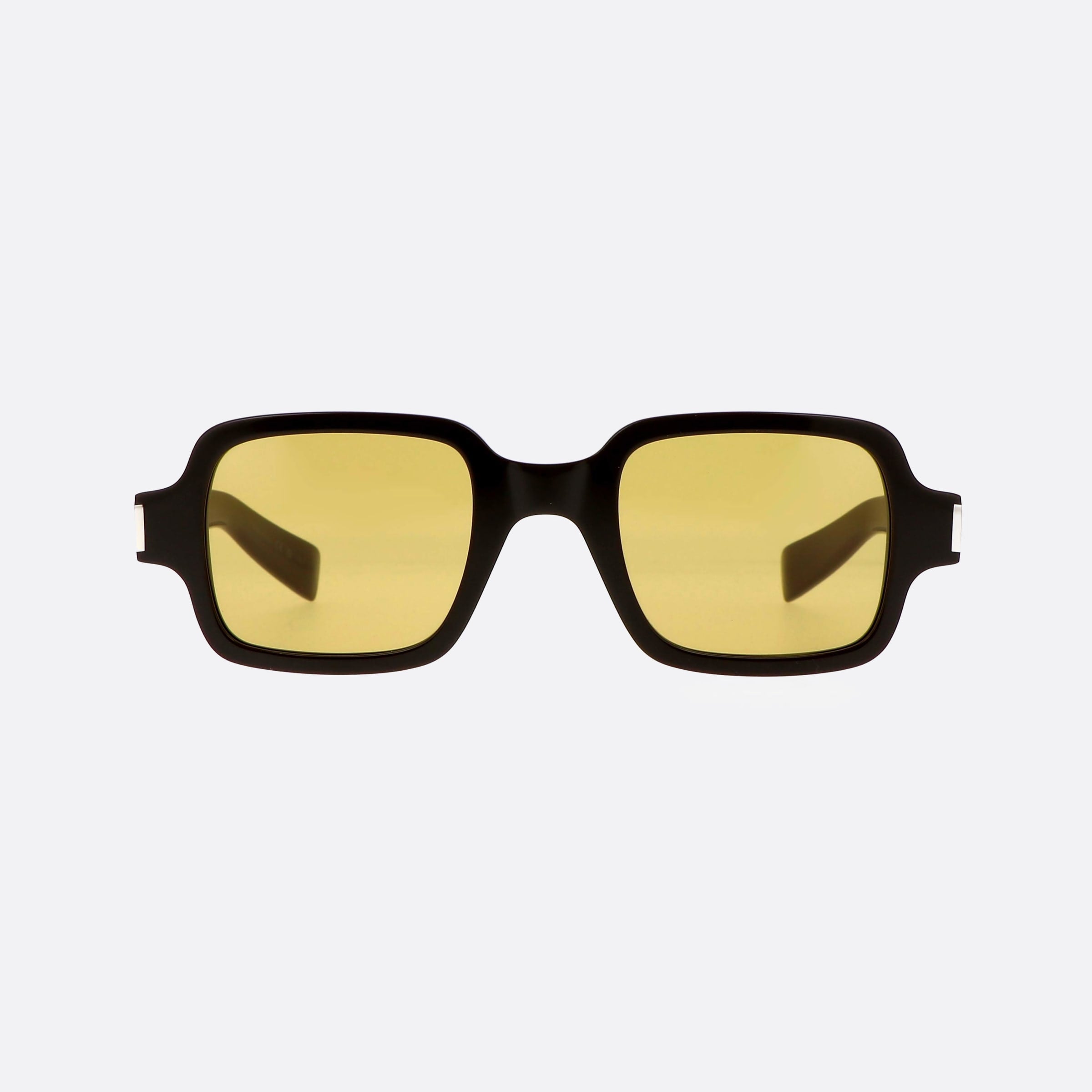 Saint 48mm Laurent Corner Angle Brown Square Unisex Sunglasses - Side View
