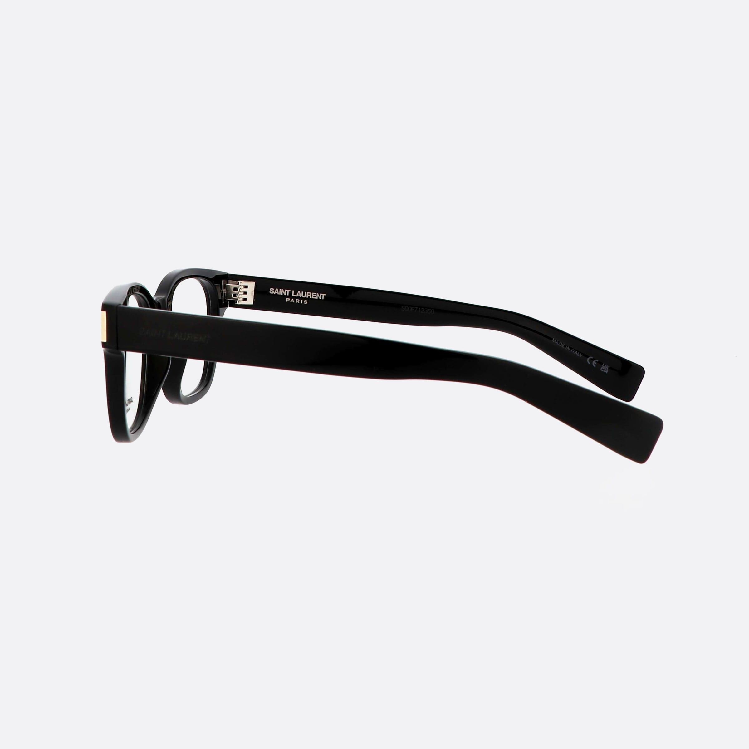 Saint 49mm Laurent Corner Angle Black Squared Women Eyeglasses - Detail View