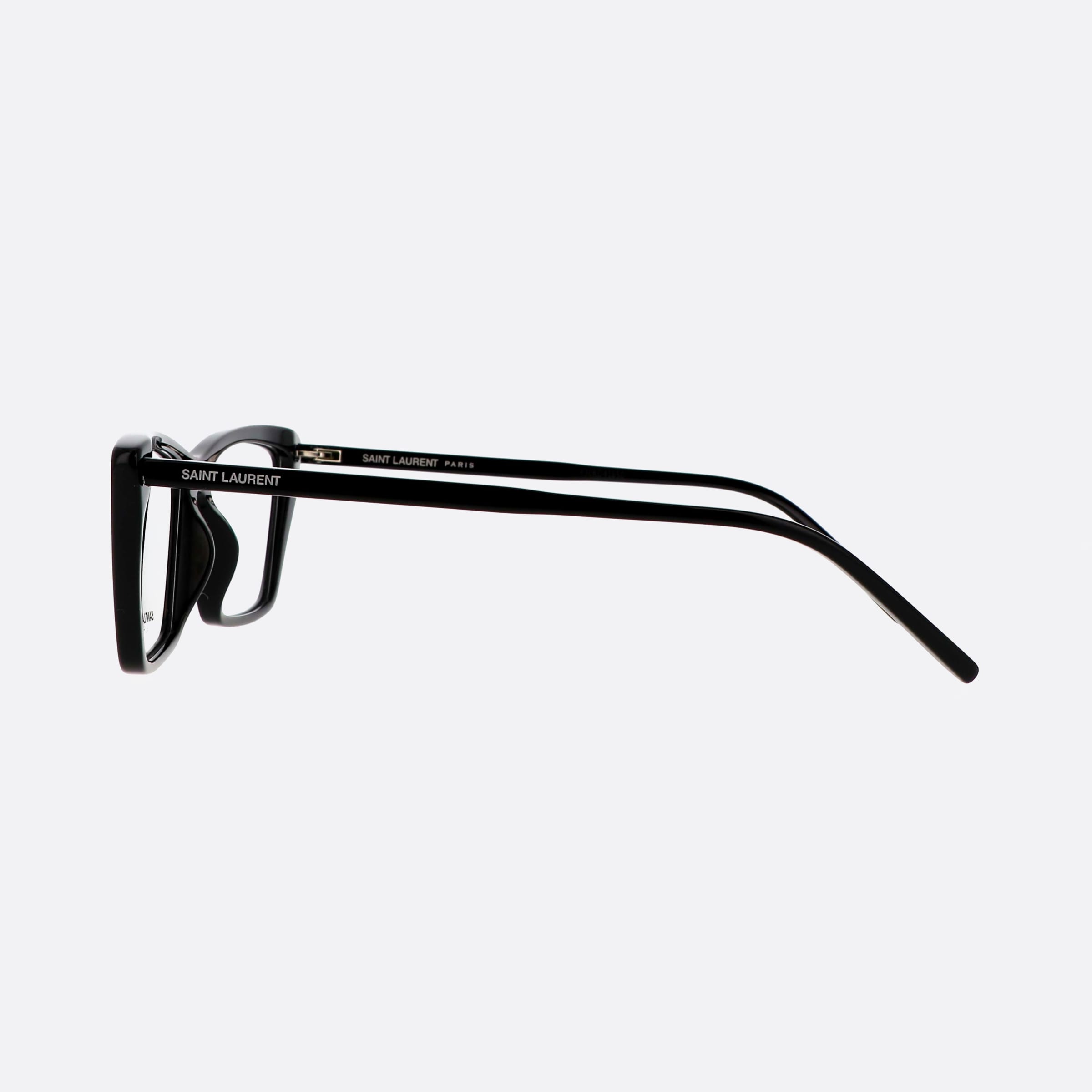 Saint 54mm Laurent Corner Angle Black Squared Woman Eyeglasses - Detail View