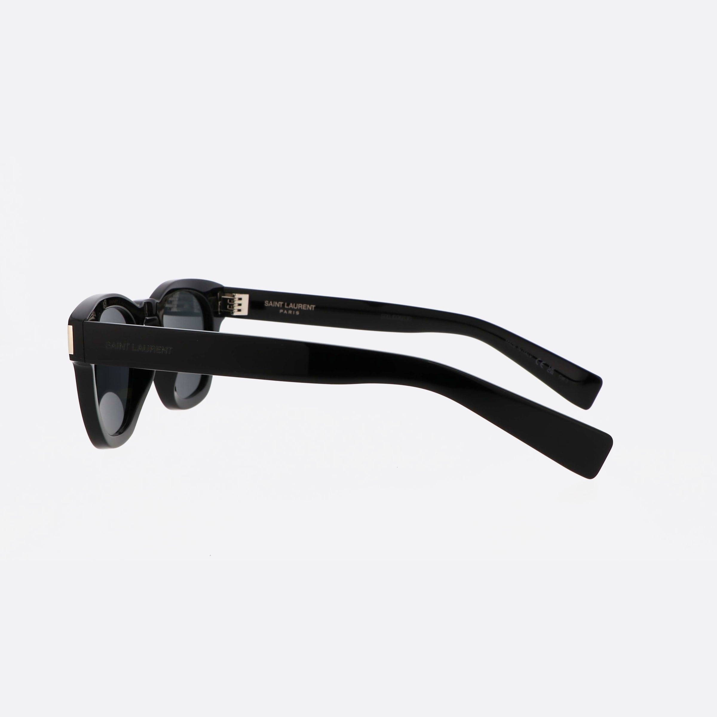 Saint 48mm Laurent Corner Angle Black Pantos Unisex Sunglasses - Detail View