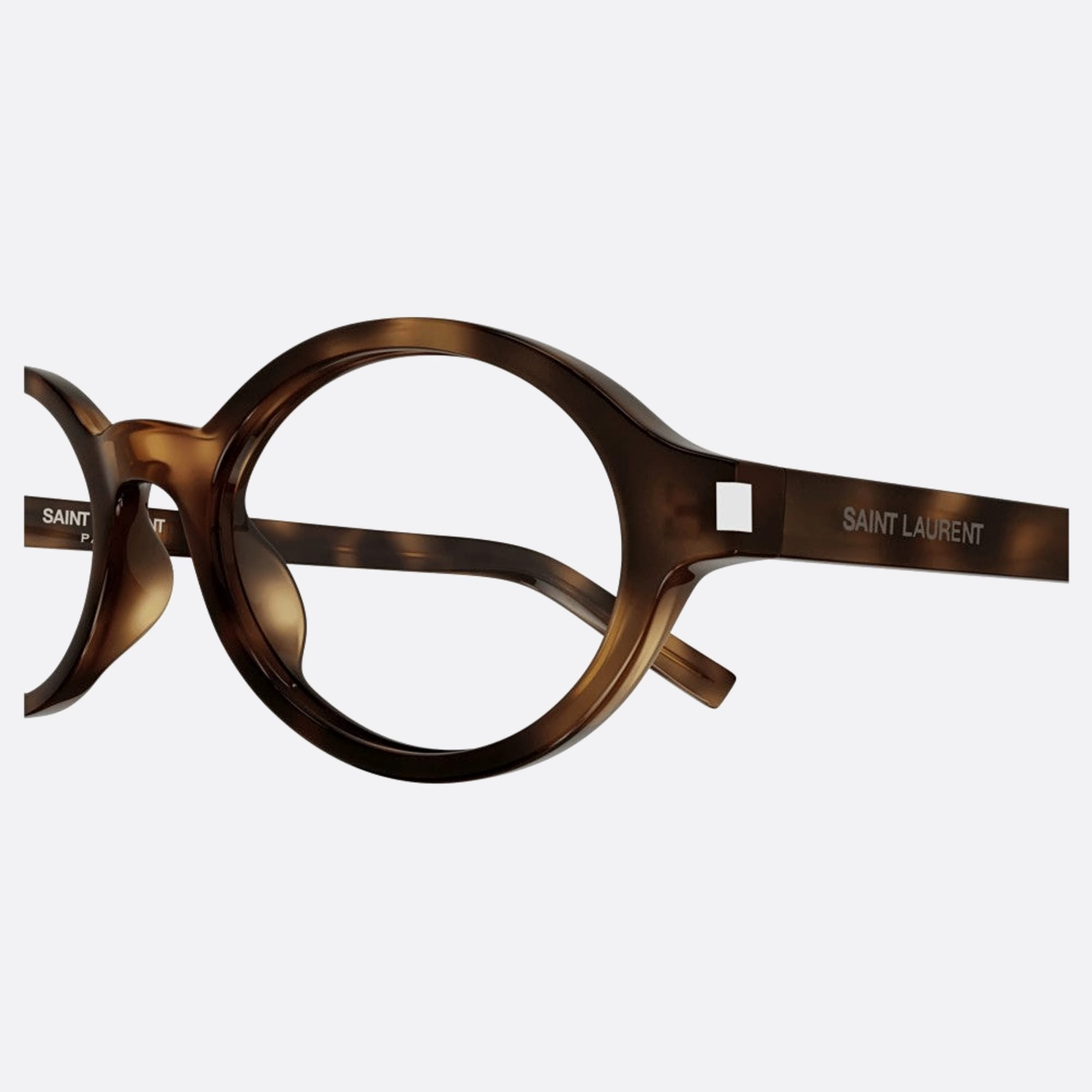 Saint 50mm Laurent Jeanne Opt Havana Round Woman Eyeglasses - Detail View