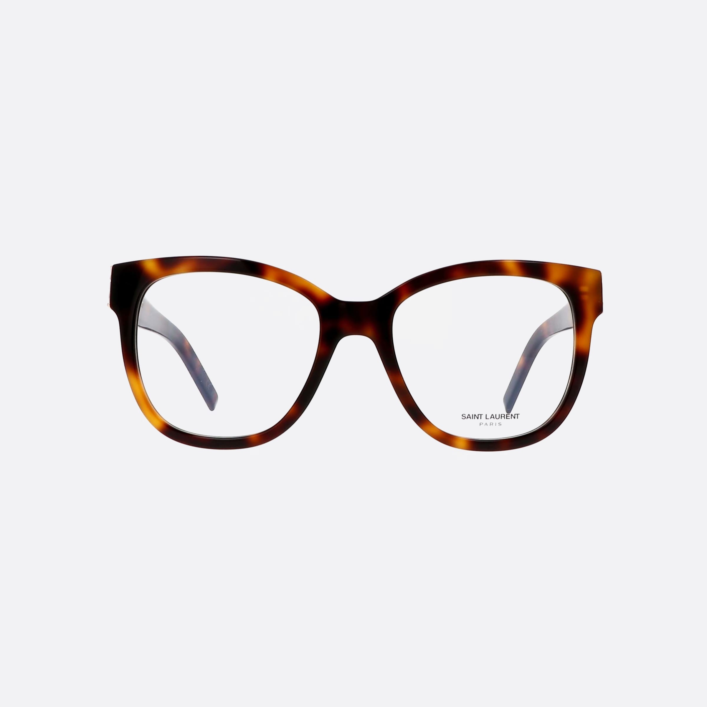 Saint 54mm Laurent Monogram M97 Havana Oversize Woman Eyeglasses - Side View