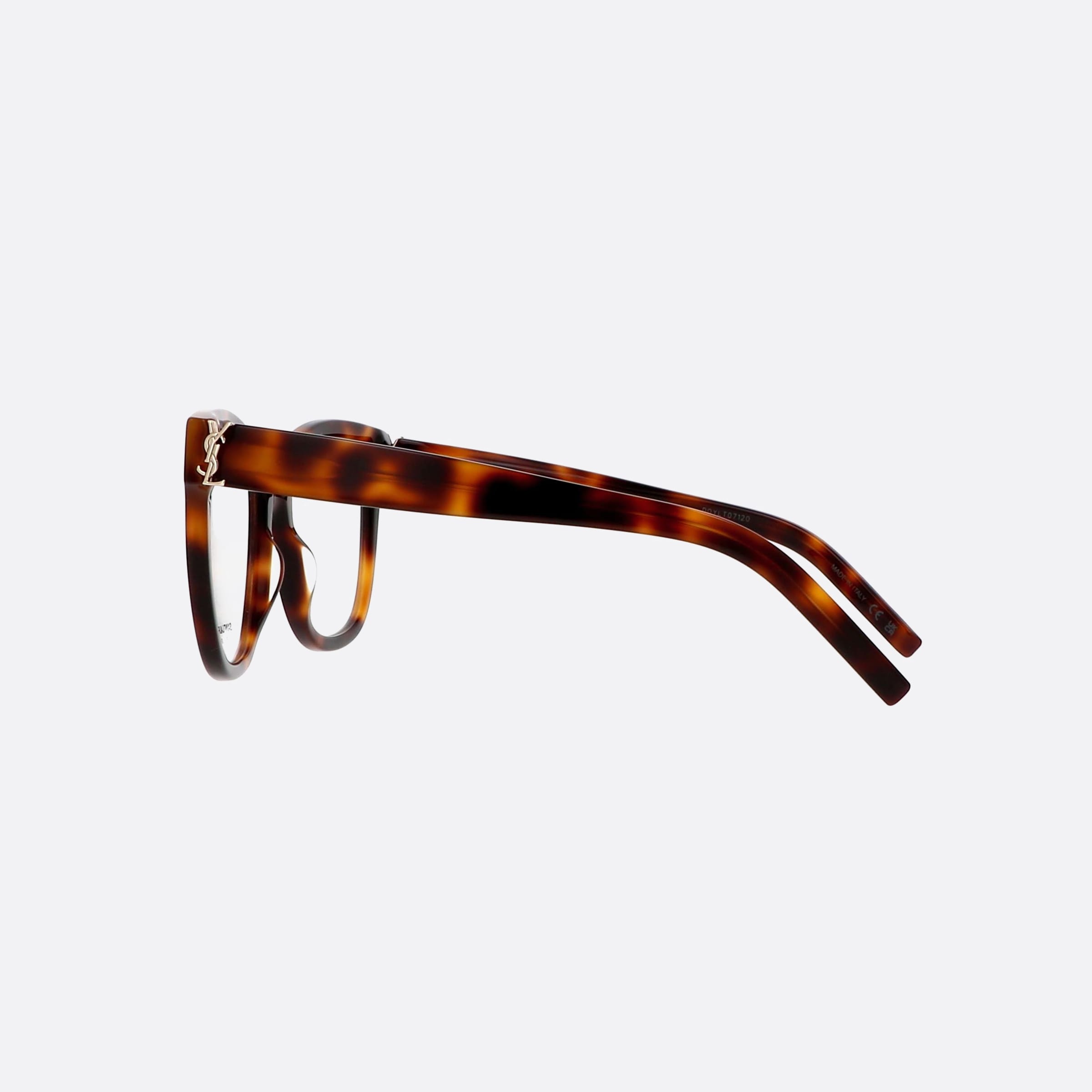 Saint 54mm Laurent Monogram M97 Havana Oversize Woman Eyeglasses - Detail View