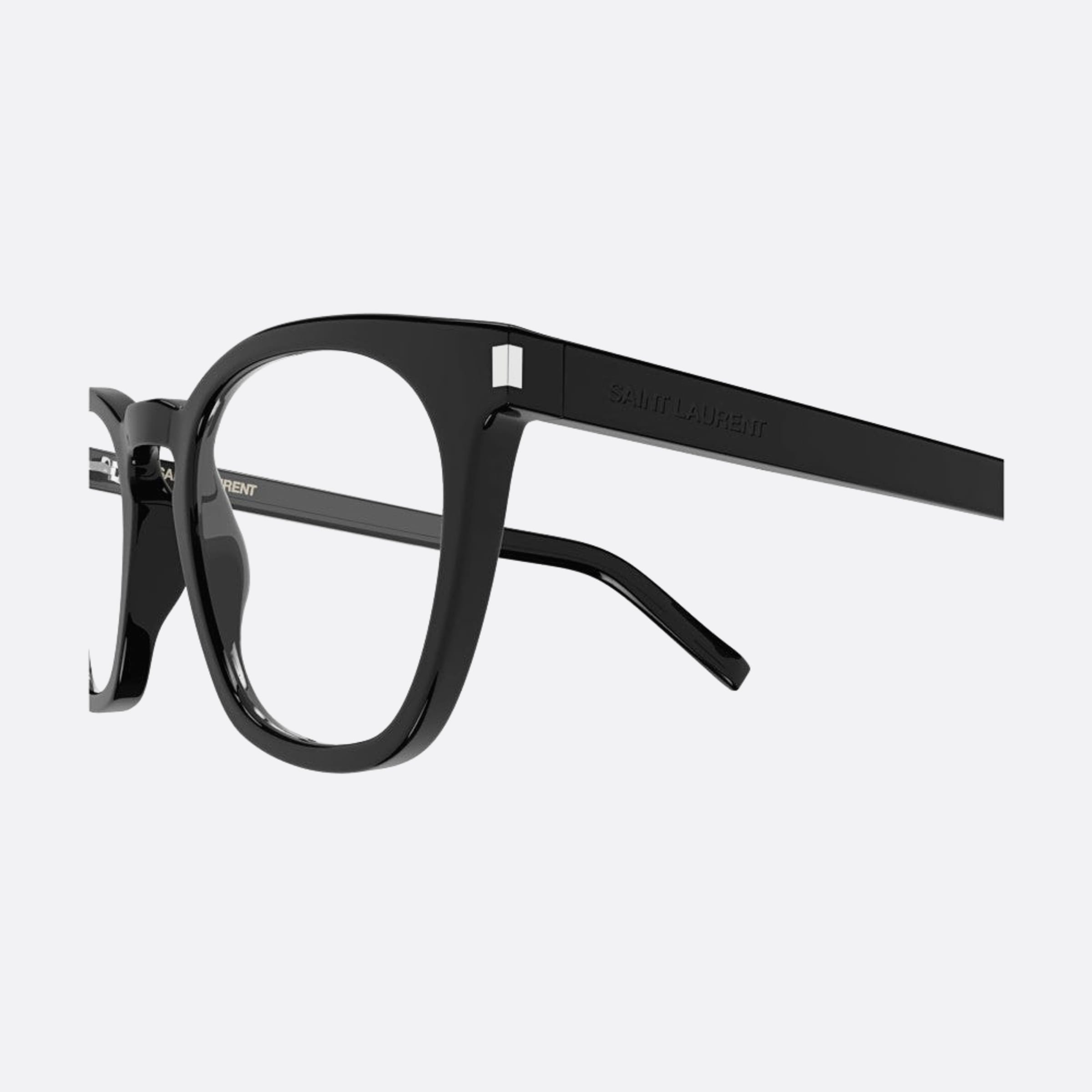 Saint 50mm Laurent Opt Black Pantos Unisex Eyeglasses - Detail View