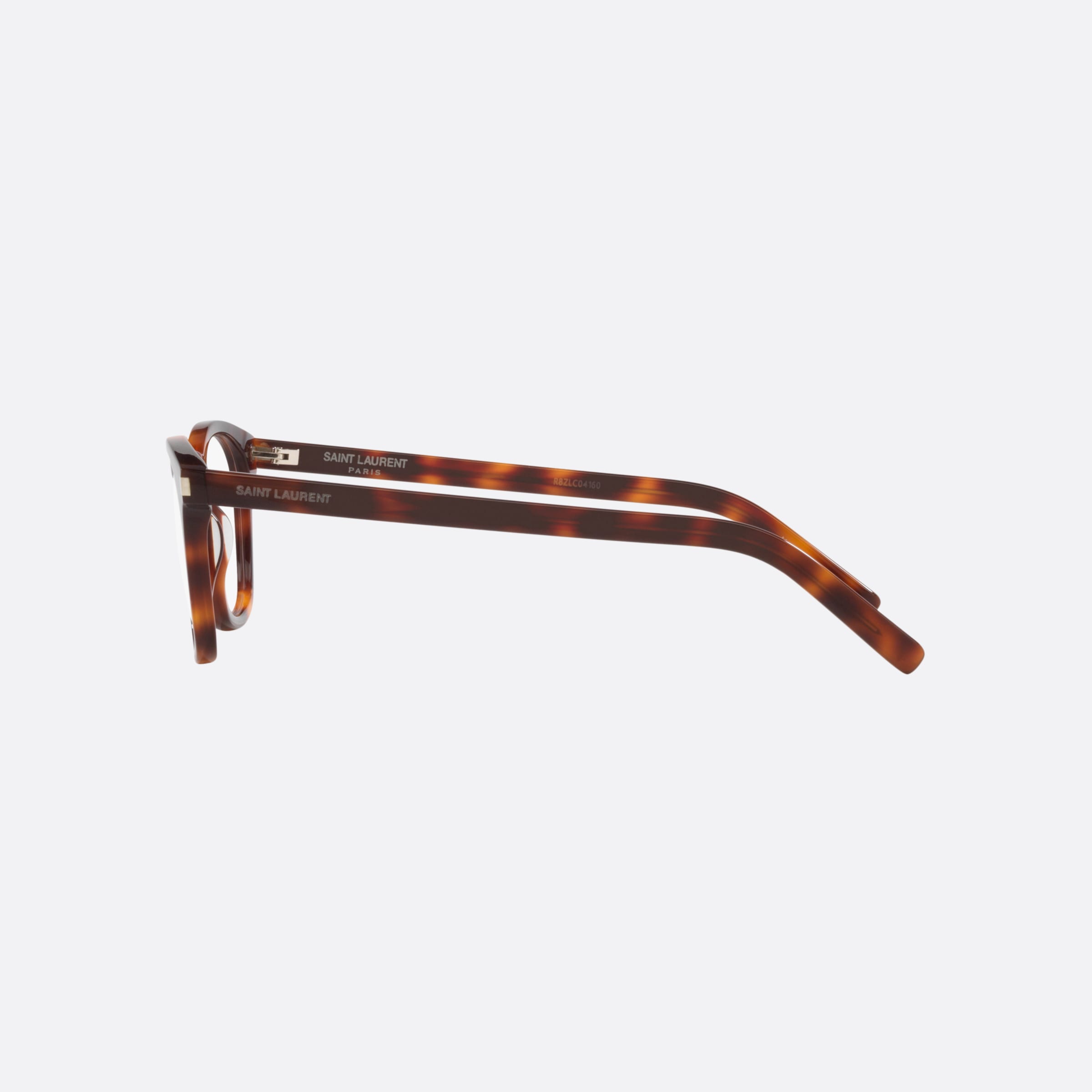 Saint 50mm Laurent Opt Havana Round Unisex Eyeglasses - Detail View