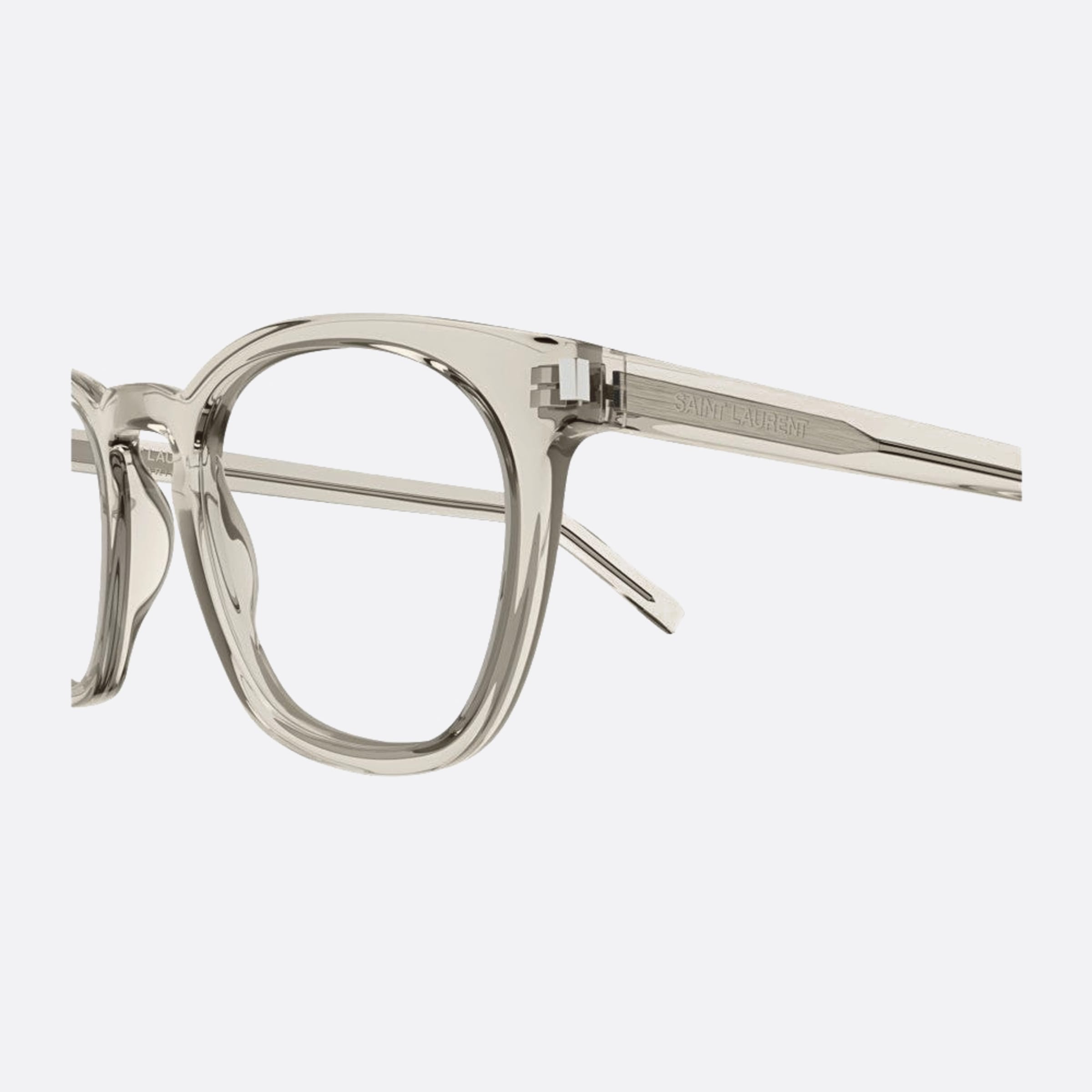Saint 50mm Laurent Opt Tgy Transparent Pantos Unisex Eyeglasses - Detail View