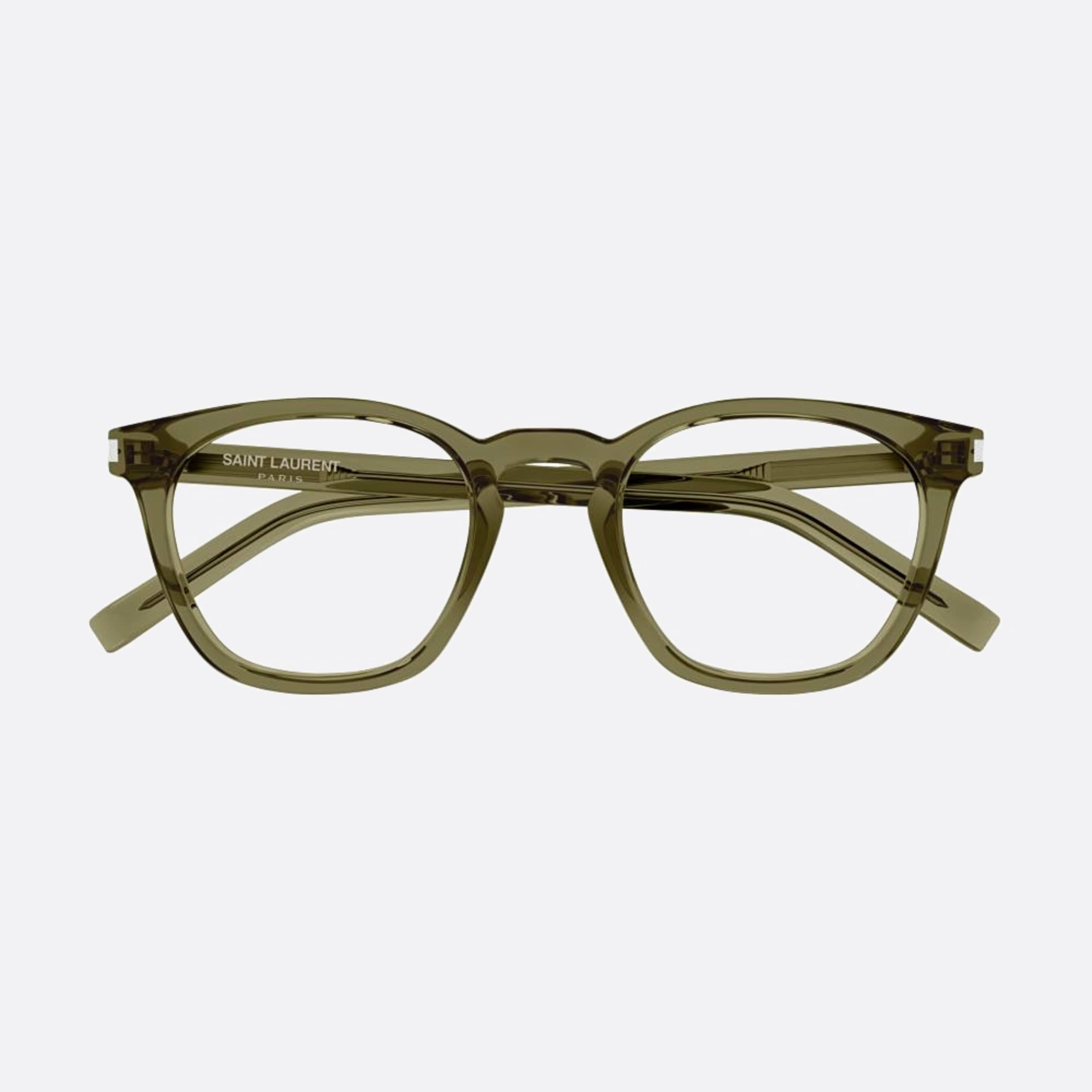 Saint 50mm Laurent Opt Tgn Green Pantos Unisex Eyeglasses - Main View