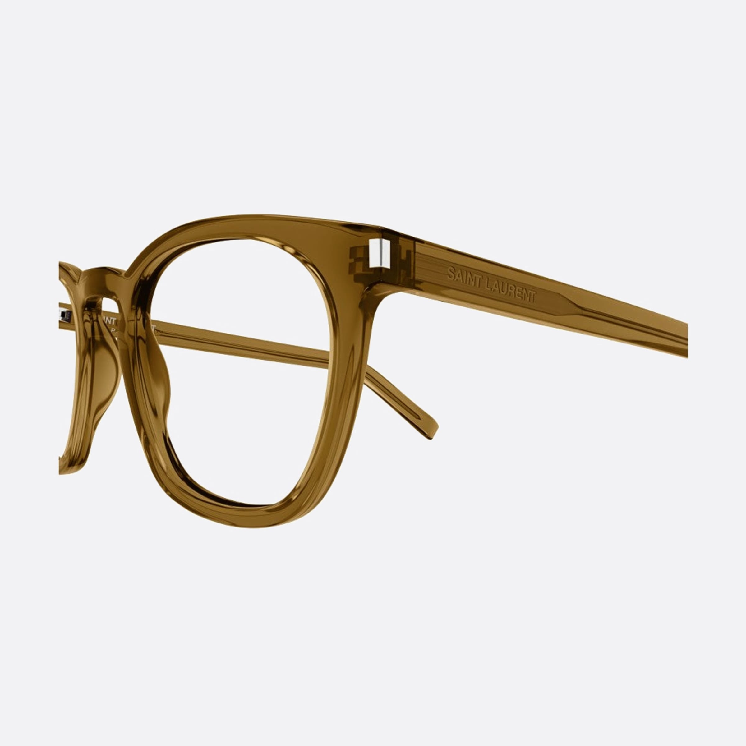 Saint 50mm Laurent Opt Tbr Brown Pantos Unisex Eyeglasses - Detail View