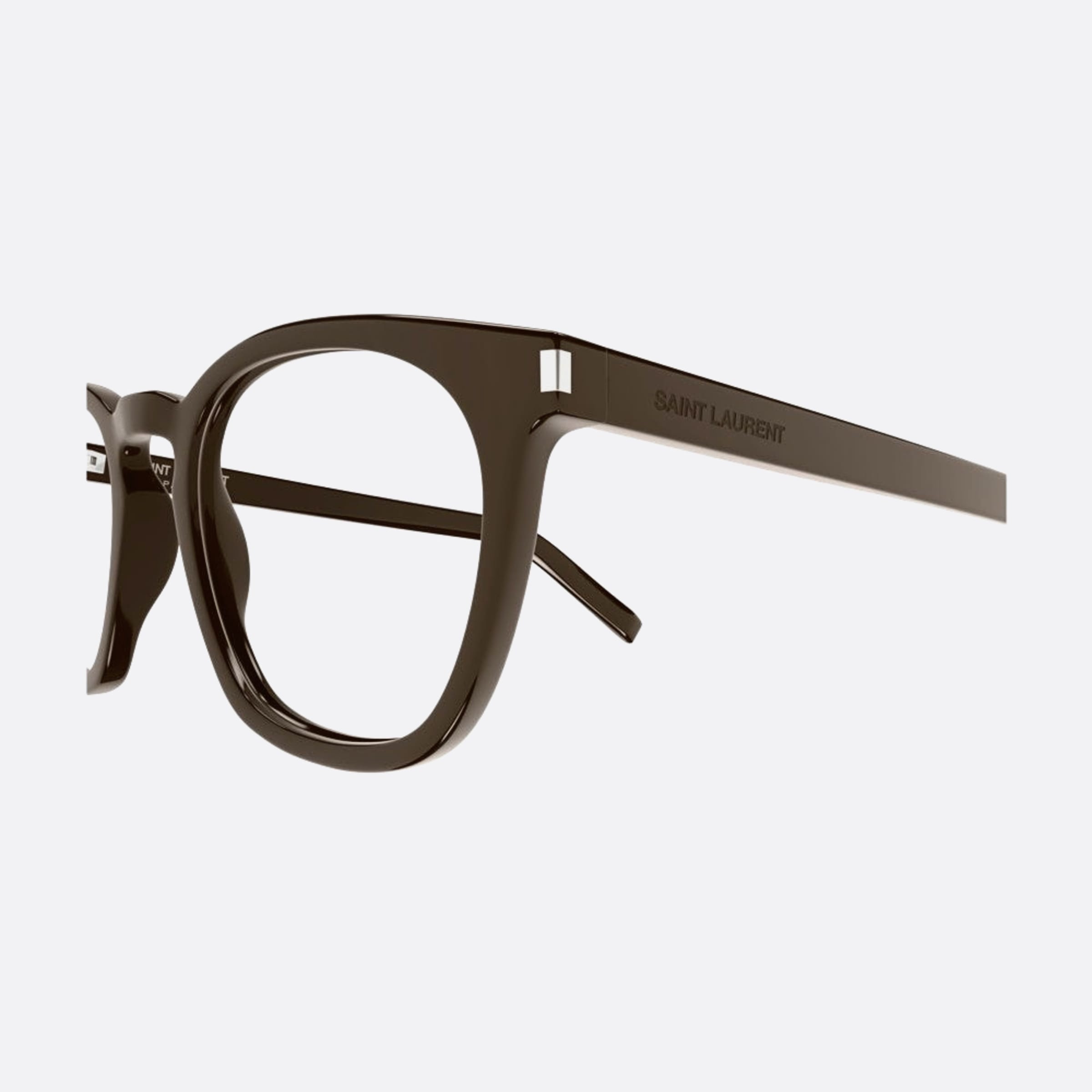 Saint 50mm Laurent Opt Brown Pantos Unisex Eyeglasses - Detail View