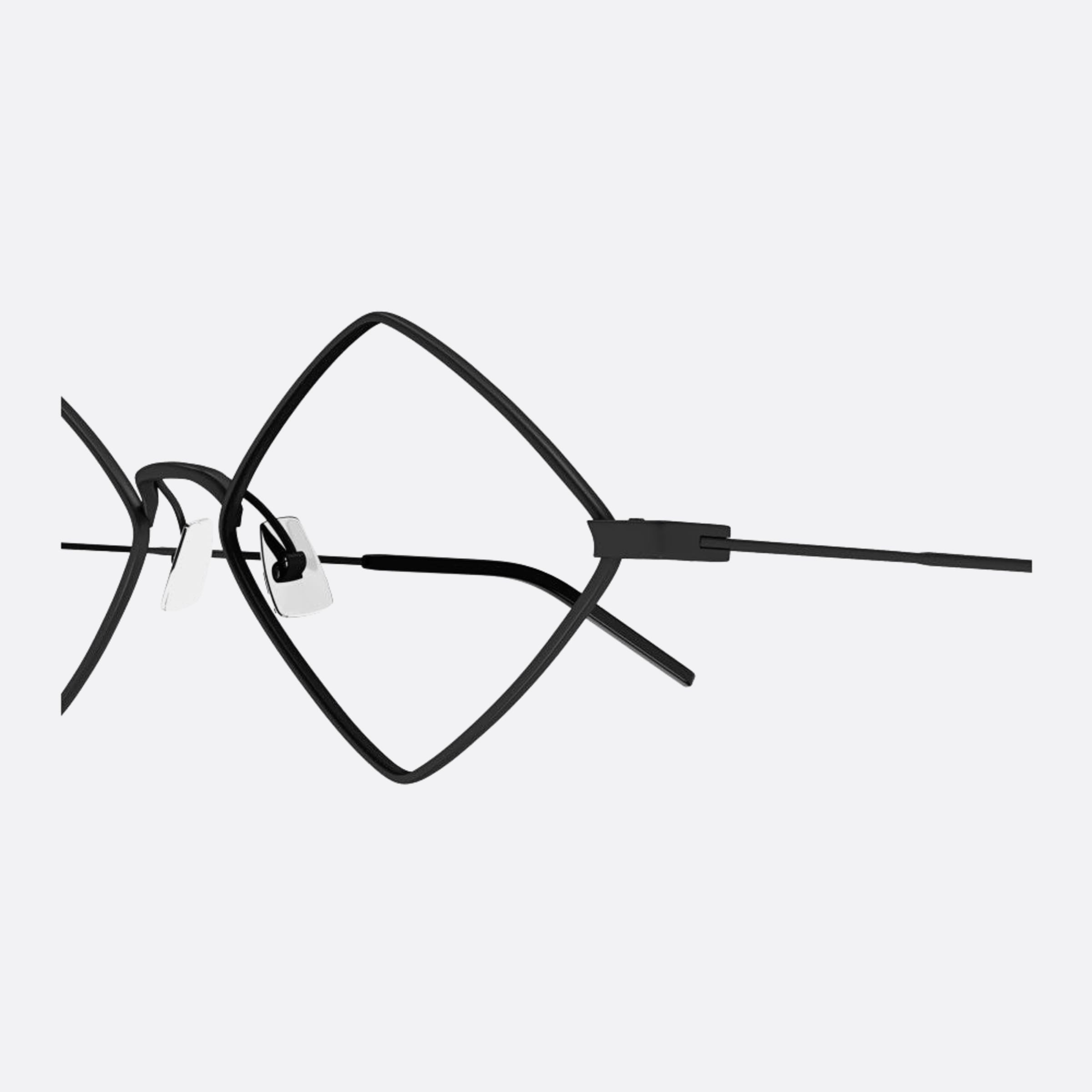 Saint 55mm Laurent Lisa Black Geometric Woman Eyeglasses - Detail View