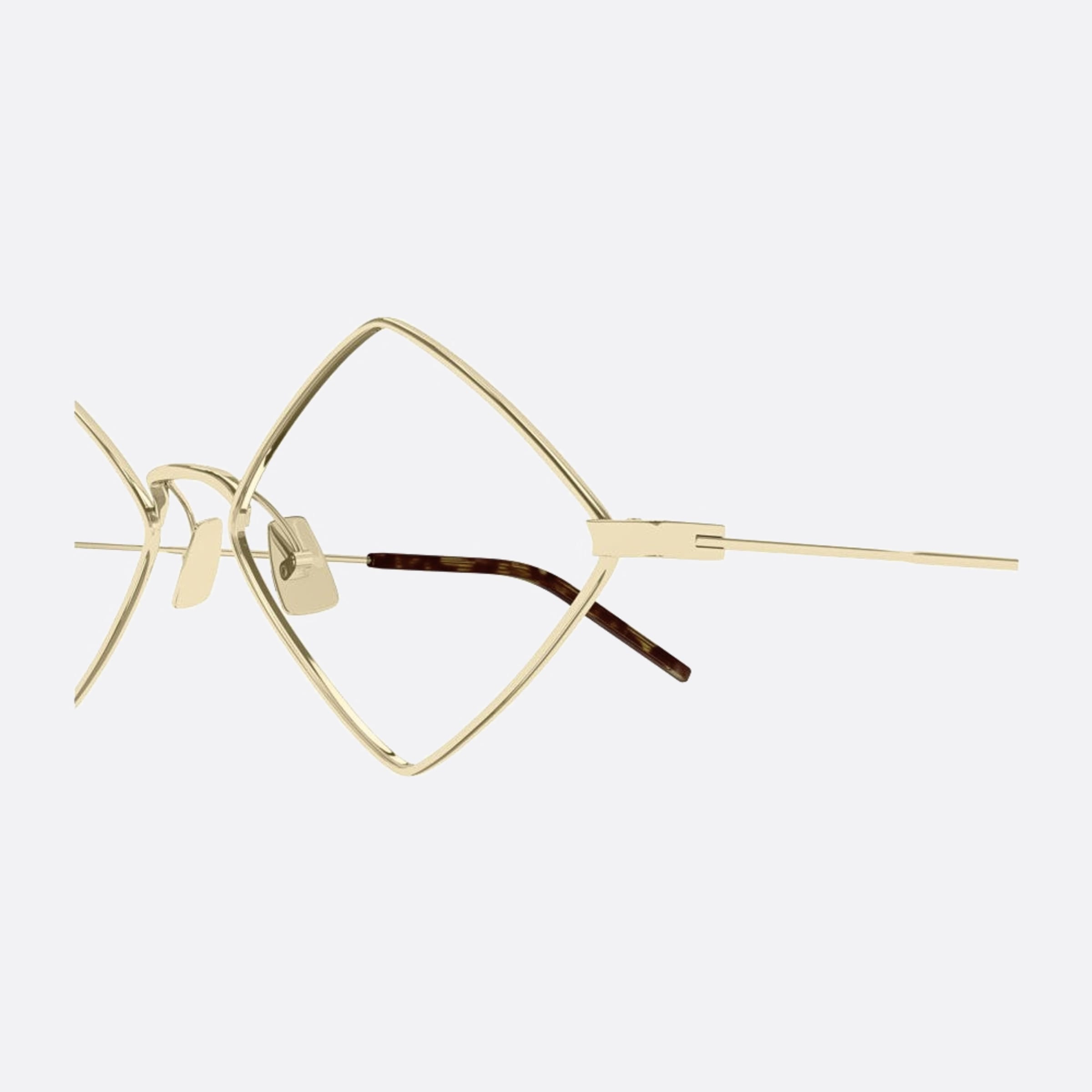 Saint 55mm Laurent Lisa Gold Geometric Woman Eyeglasses - Detail View