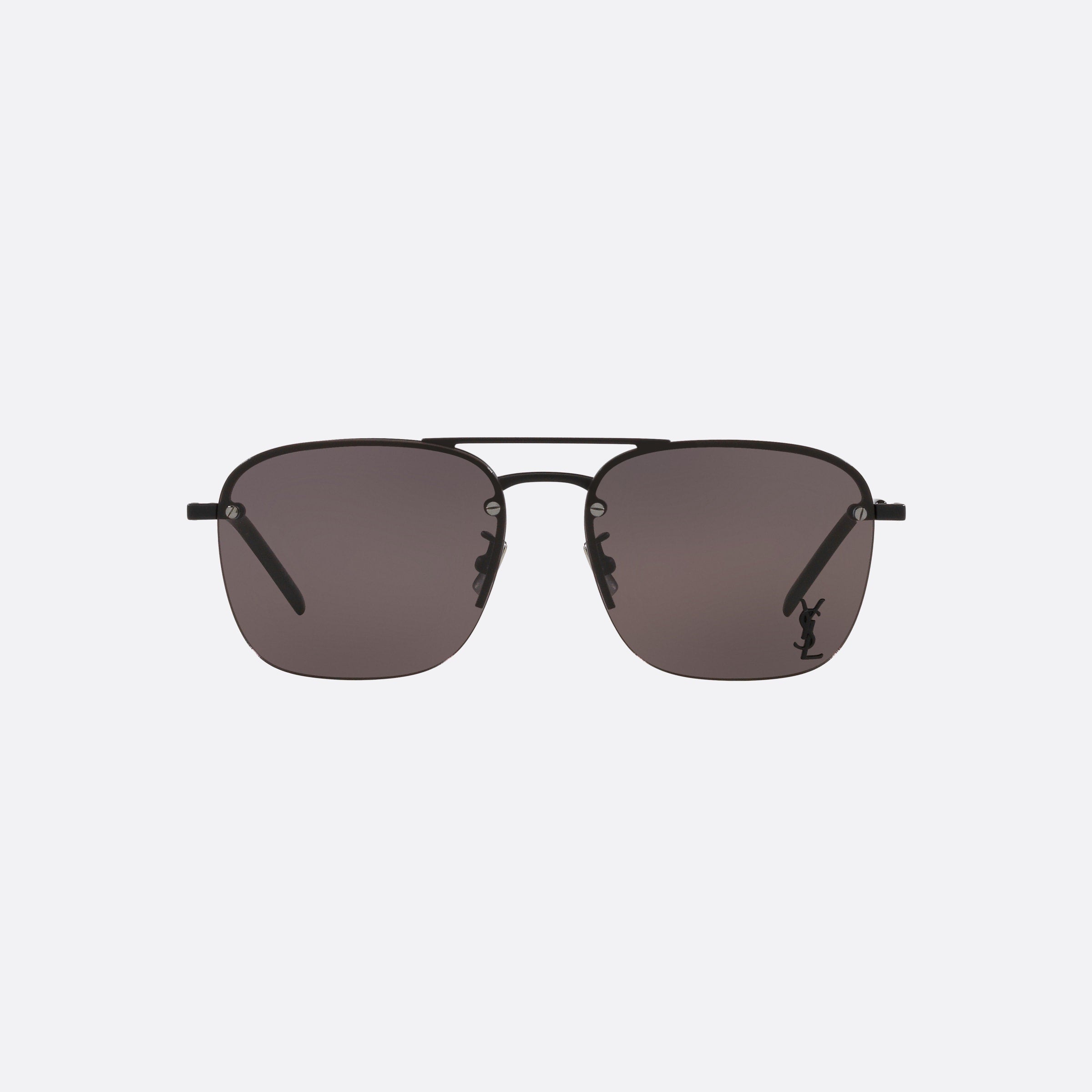 Saint 57mm Laurent Black Rectangle Women Sunglasses - Side View