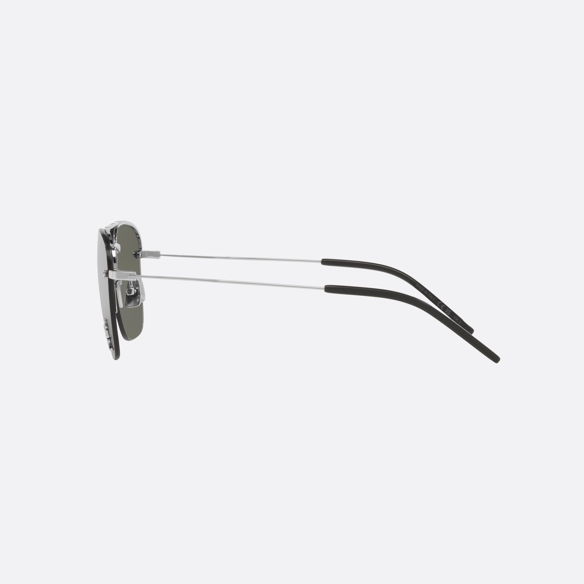 Saint 59mm Laurent Silver Rectangle Woman Sunglasses - Detail View