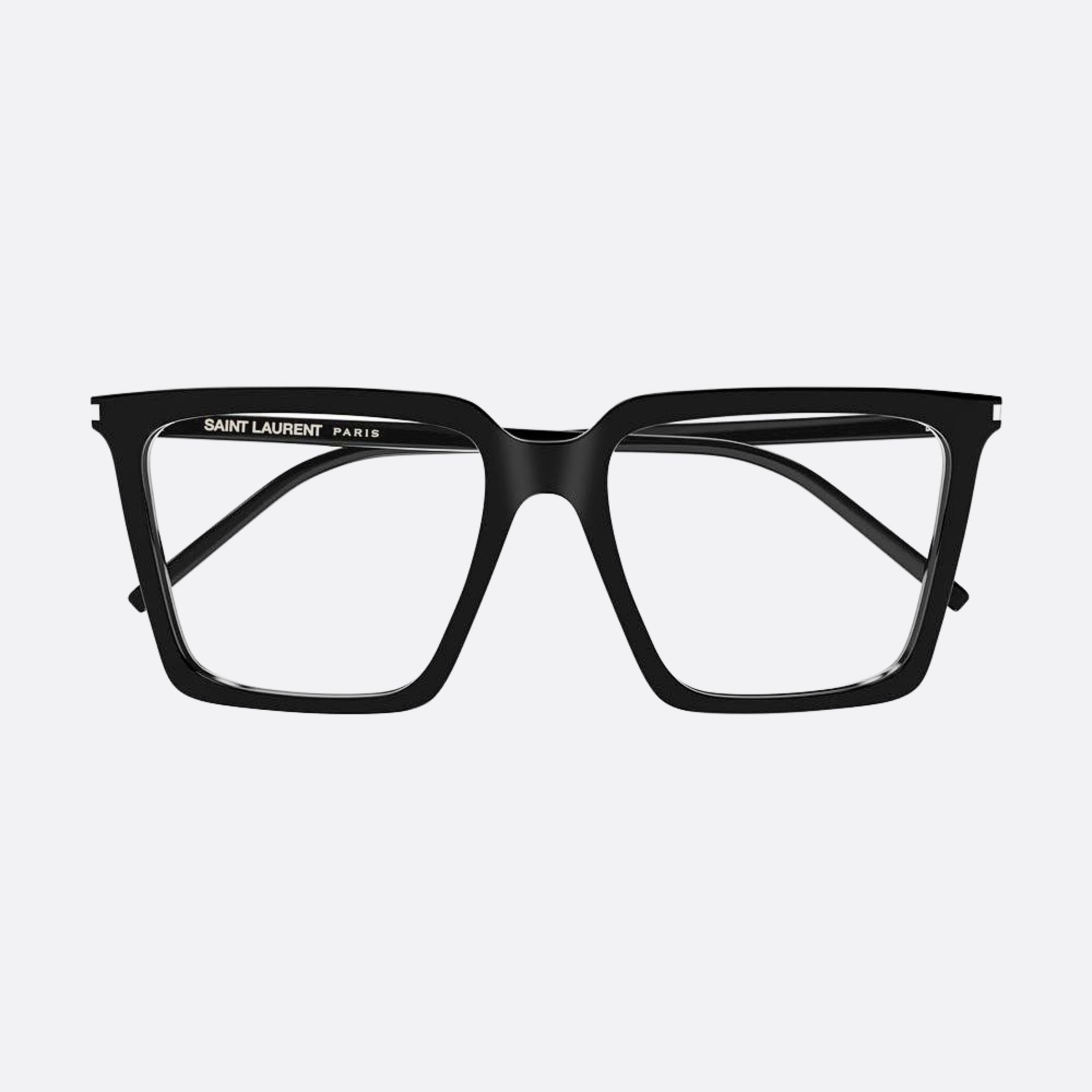 Saint 56mm Laurent Opt Black Geometric Woman Eyeglasses - Detail View