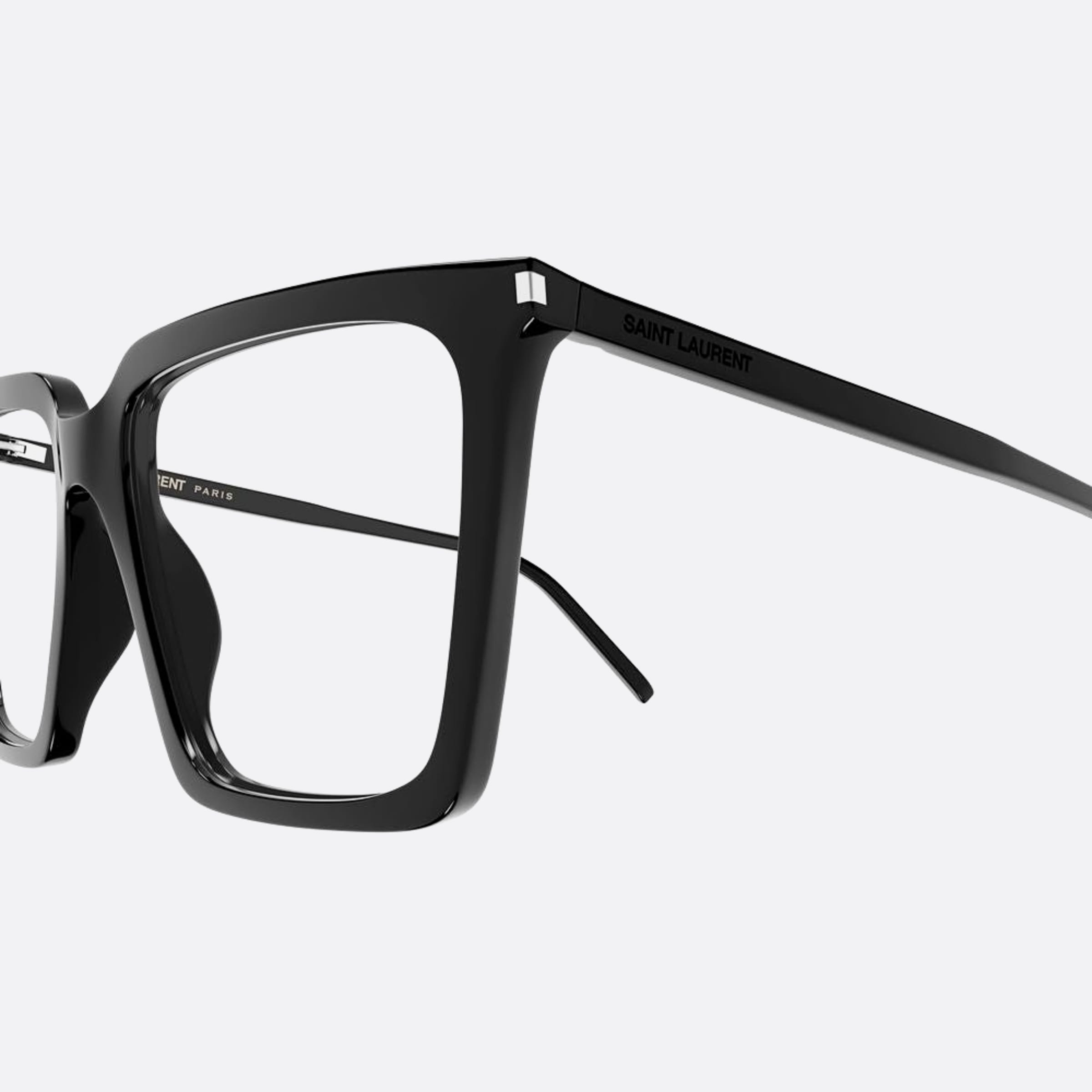 Saint 56mm Laurent Opt Black Geometric Woman Eyeglasses - Lifestyle Shot
