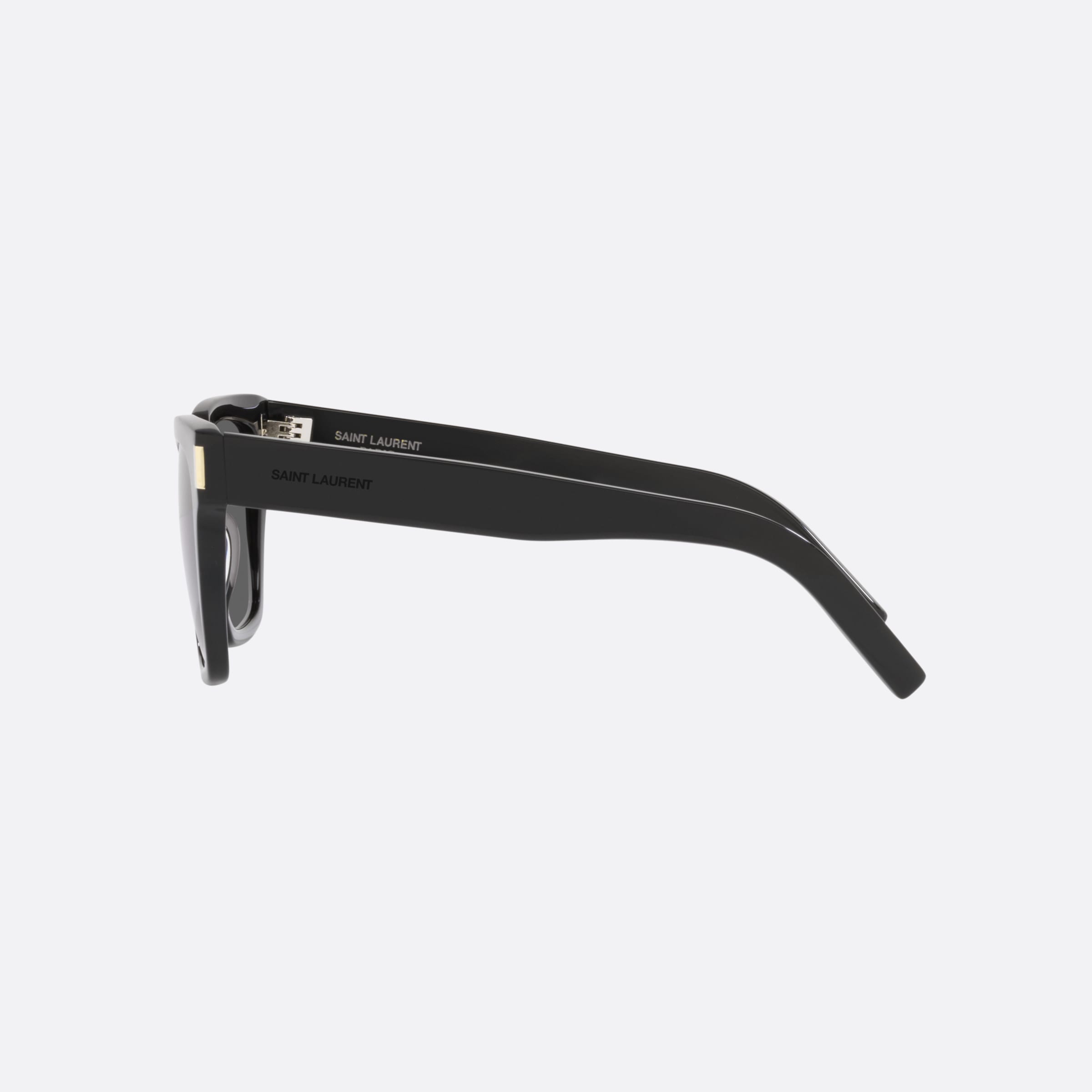 Saint 54mm Laurent Black Rectangular Unisex Sunglasses - Detail View