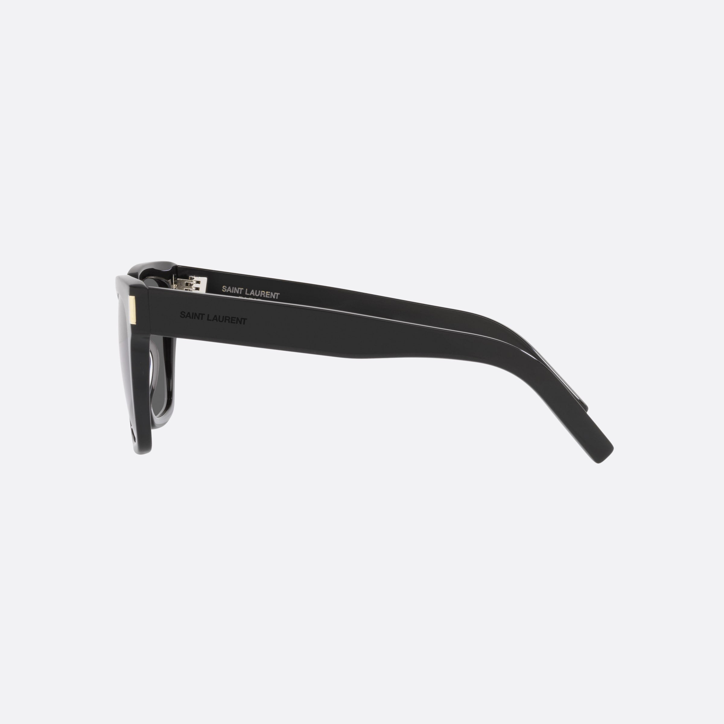 Saint 55mm Laurent Black Rectangle Unisex Sunglasses - Detail View